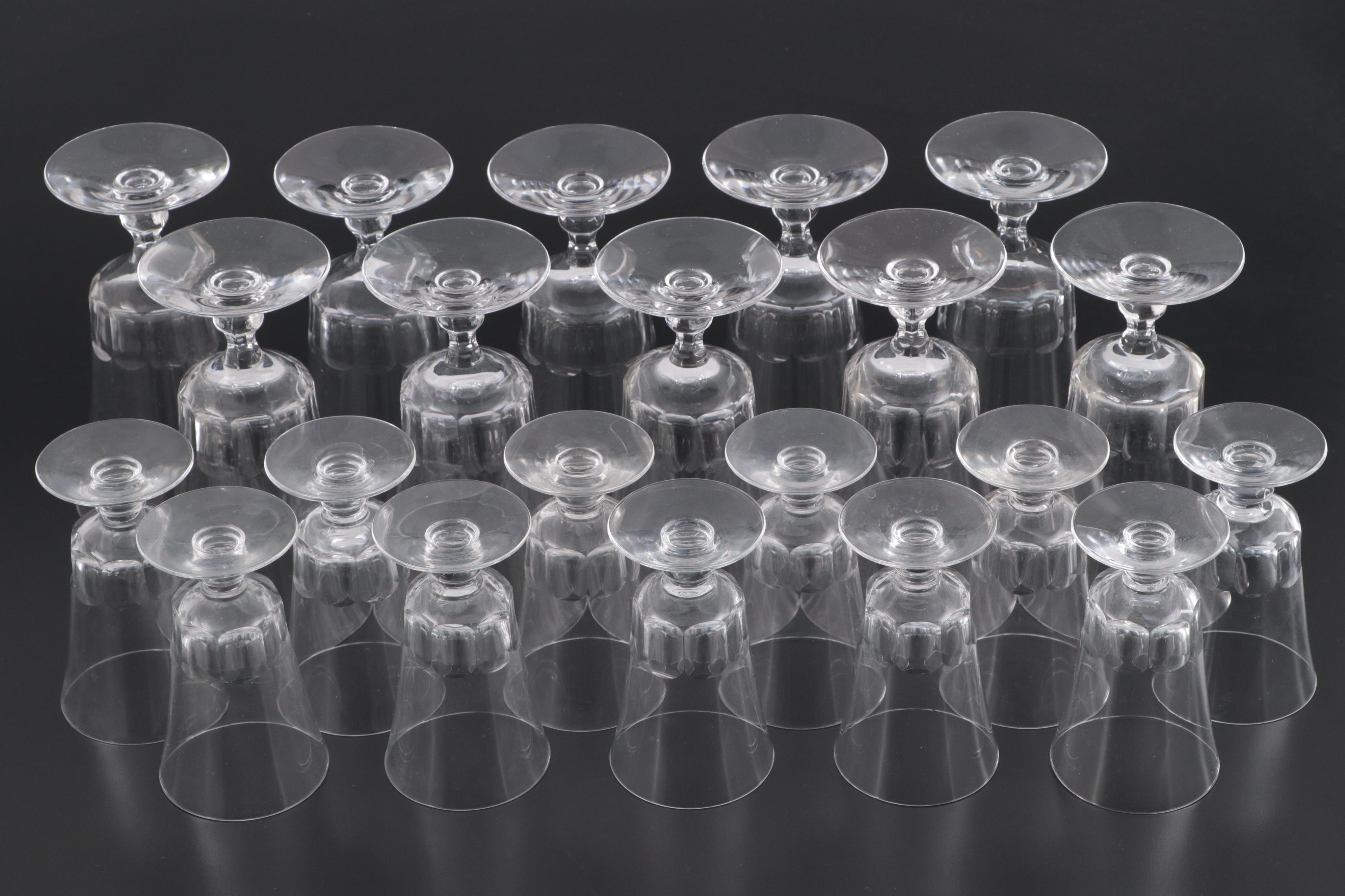 Fostoria "Georgian" Clear Glass Iced Tea and Juice Glasses, 1961-1982