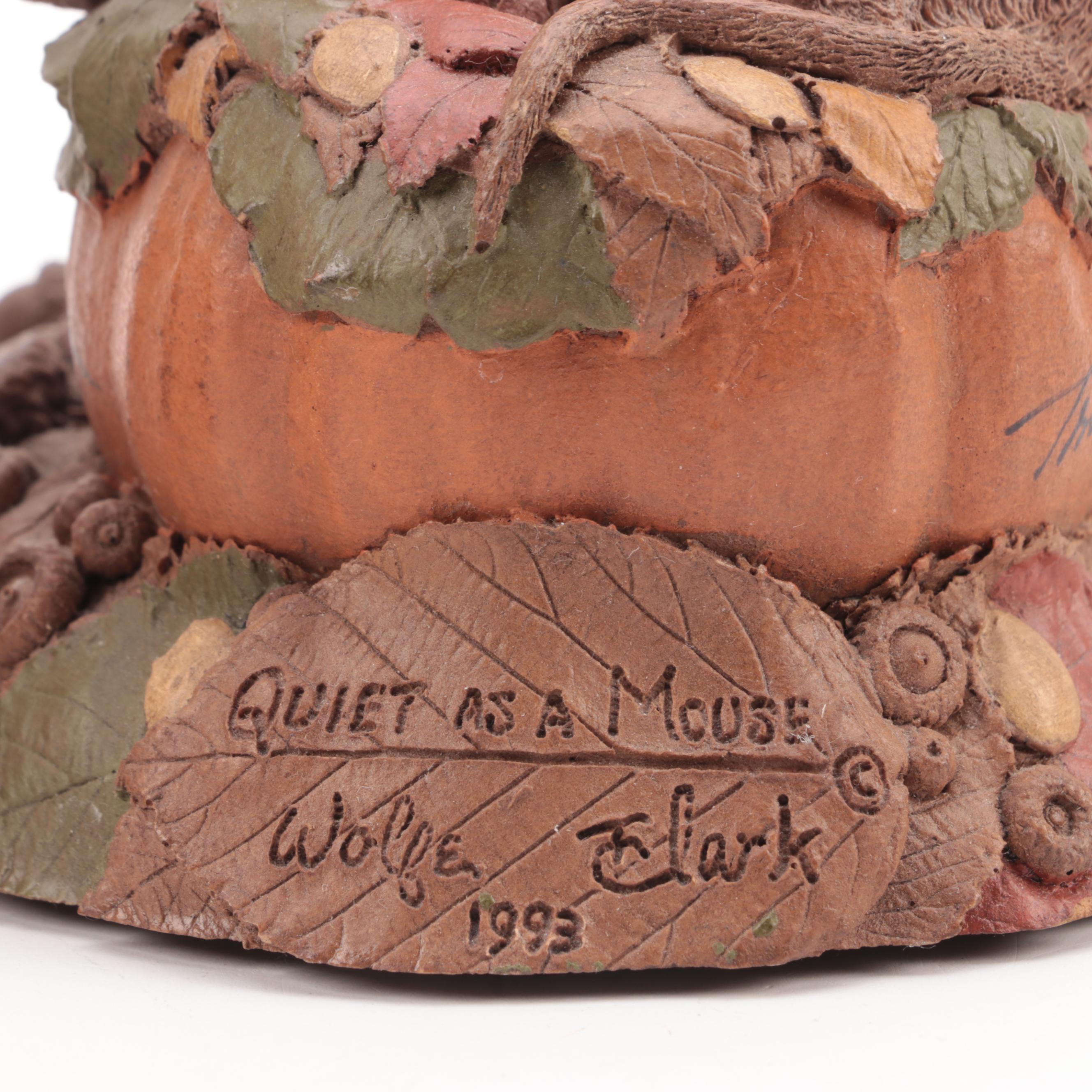 Tom Clark/Tim Wolfe Earthenware Gnome Figurines With Rabbit Figures and Planters