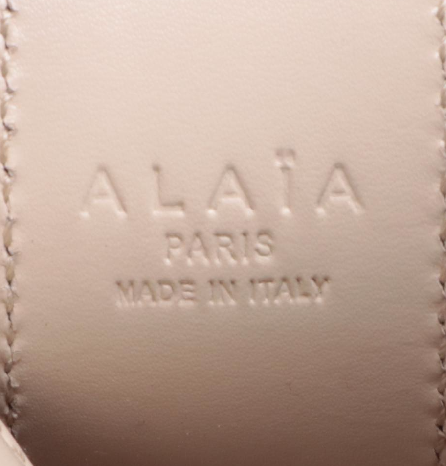 Alaïa Laser Cut Leather Tote with Zip Pouch