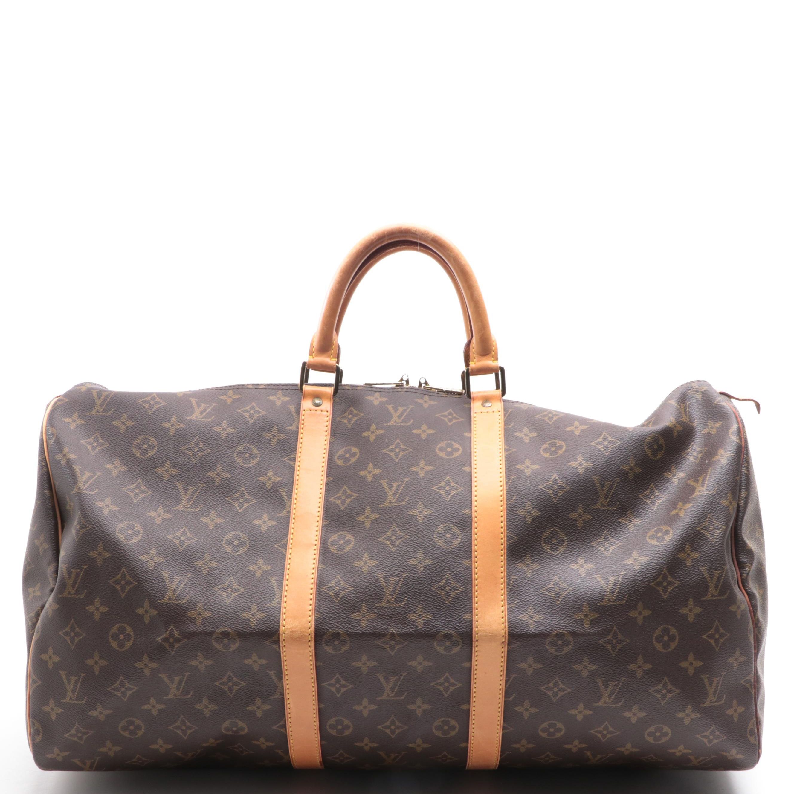 Louis Vuitton Keepall 55 in Monogram Canvas and Vachetta Leather