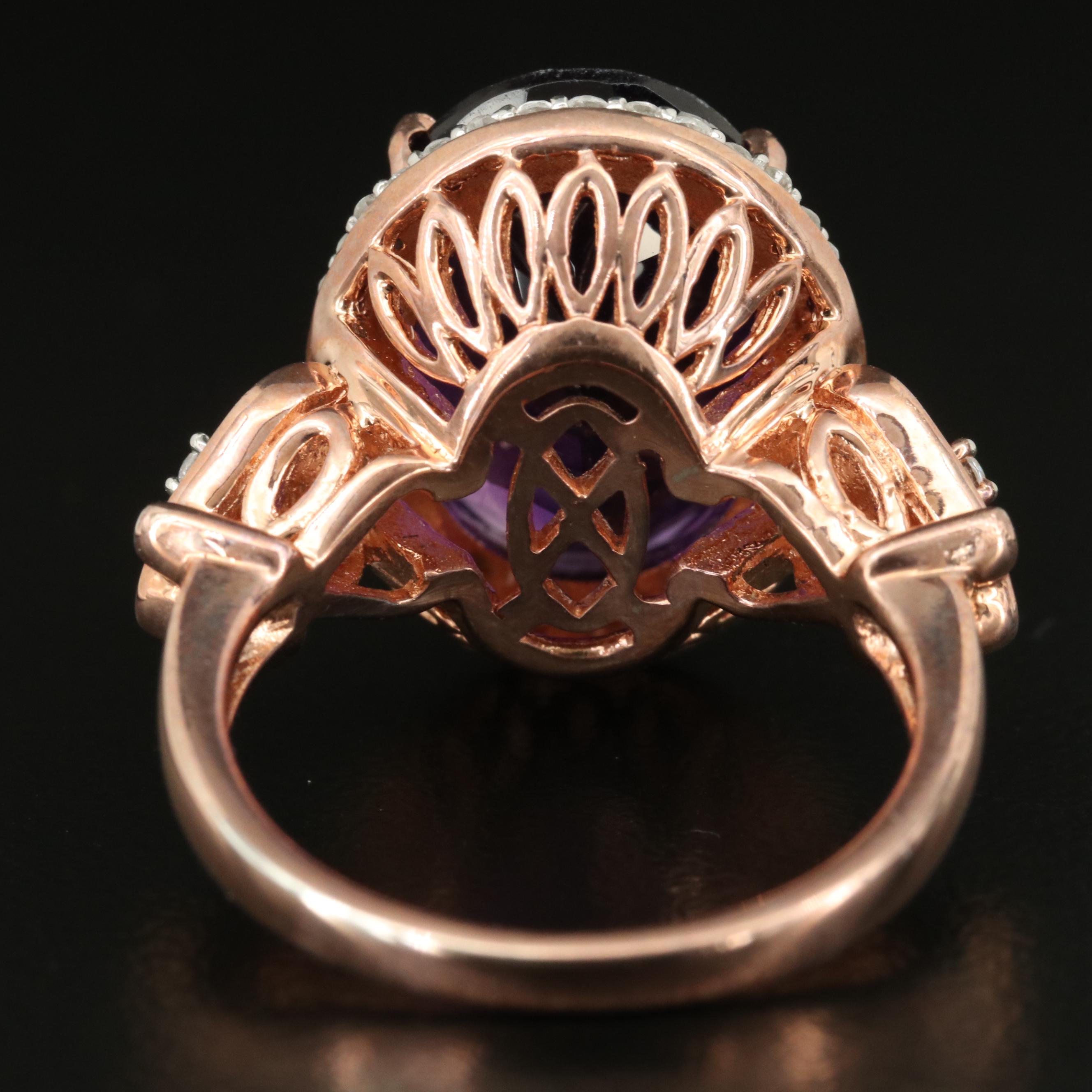 Sterling Amethyst and Sapphire Ring