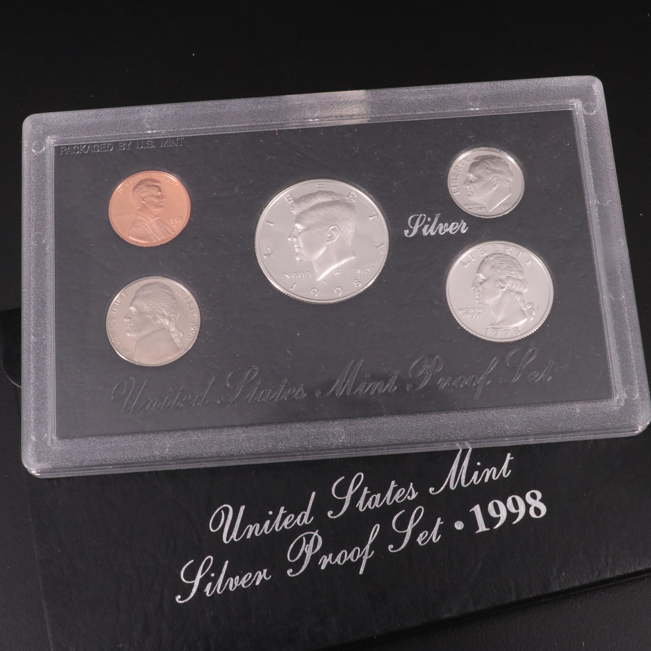 Four U.S. Mint Silver Proof Sets, 1990s