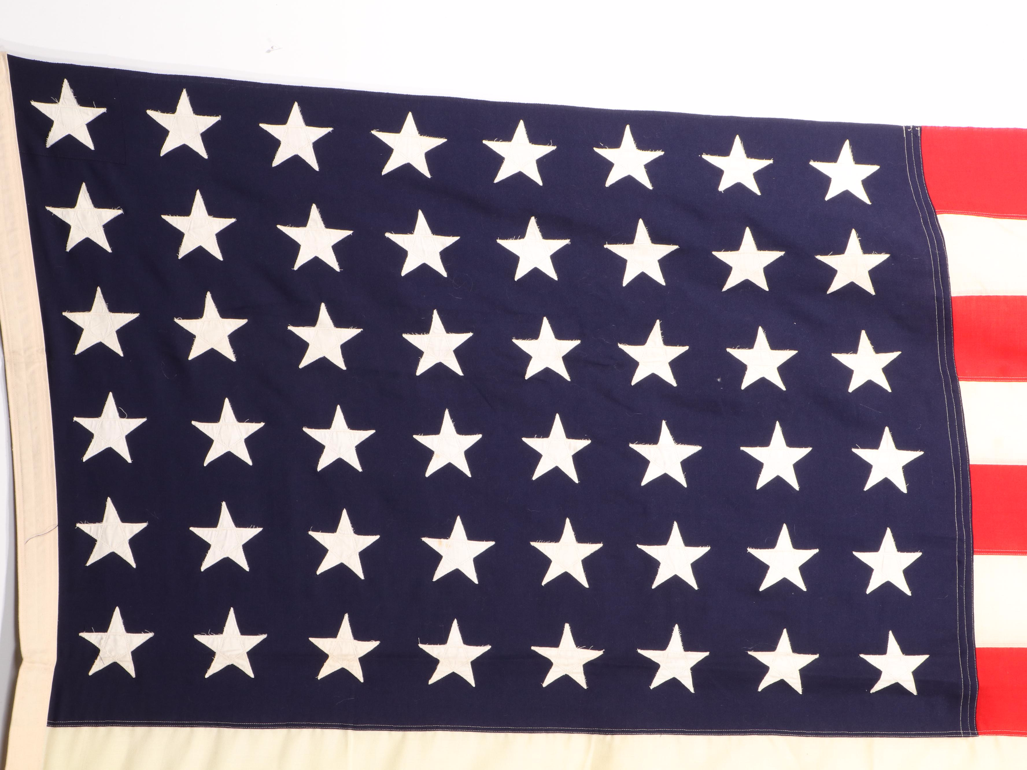 Collegeville Co. Hand-Stitched Forty-Eight Star American Flag, Early 20th C.