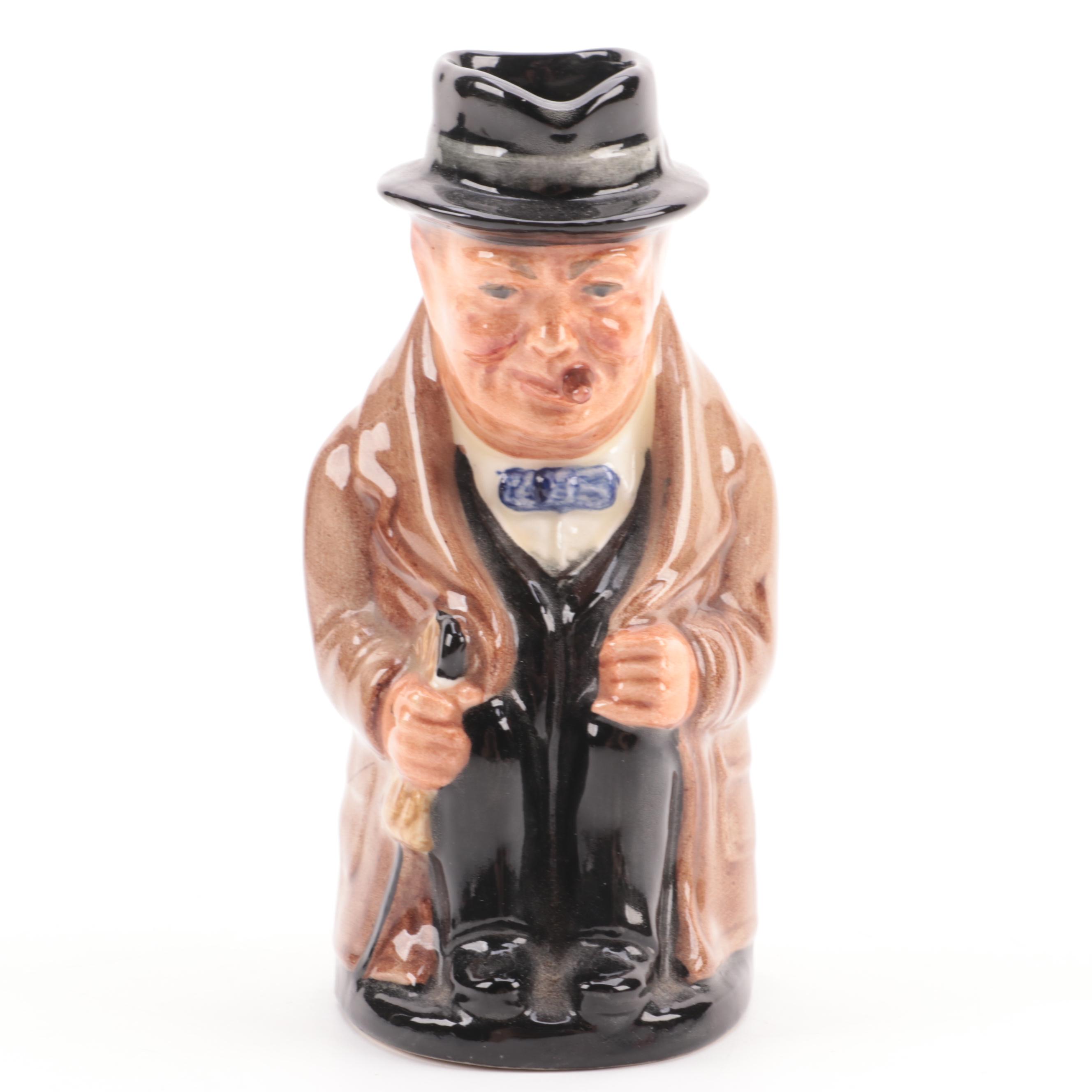 Royal Doulton "Winston Churchill" Toby Jug With Blue Delft and More Pottery