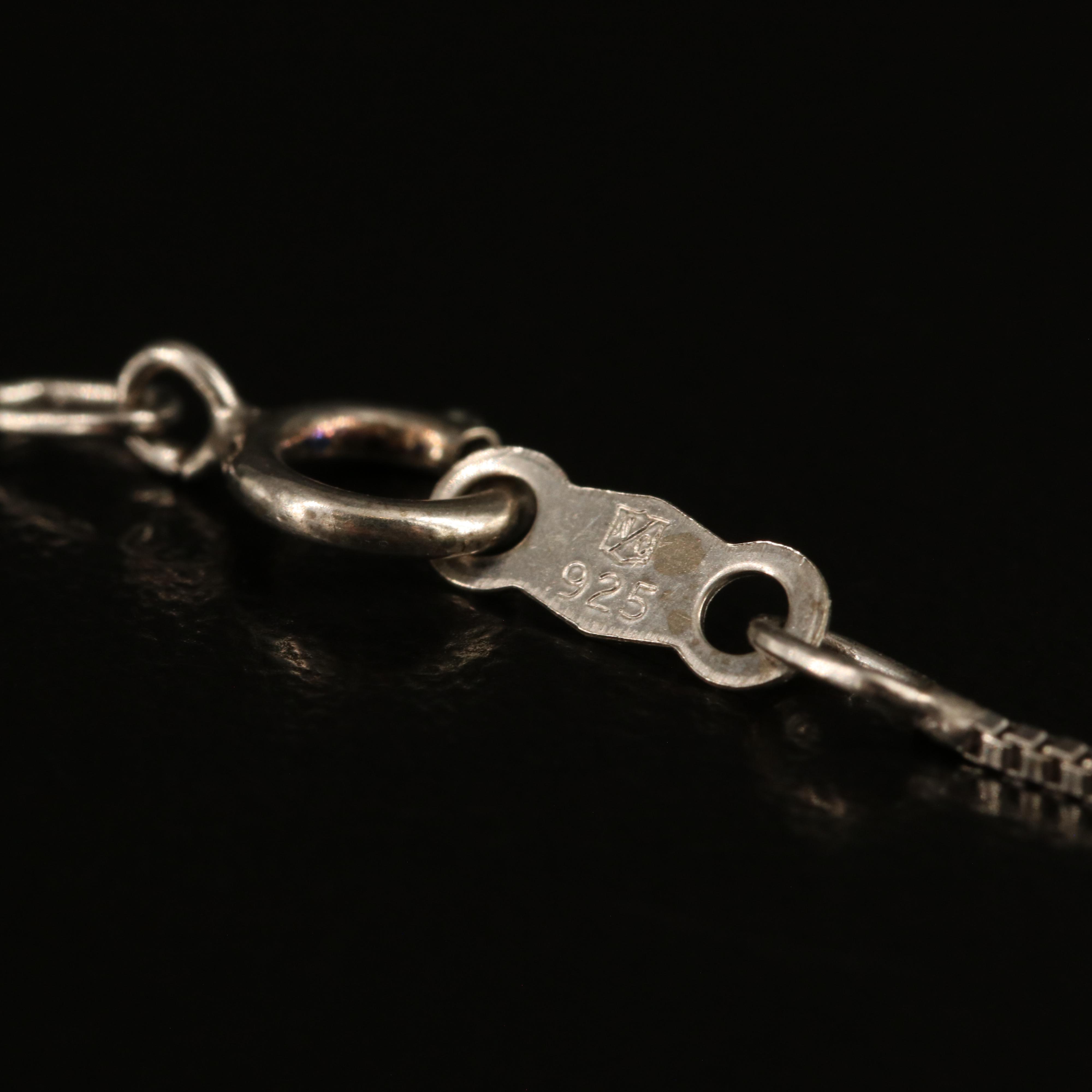 Sterling Aquamarine and White Topaz Pendant Necklace