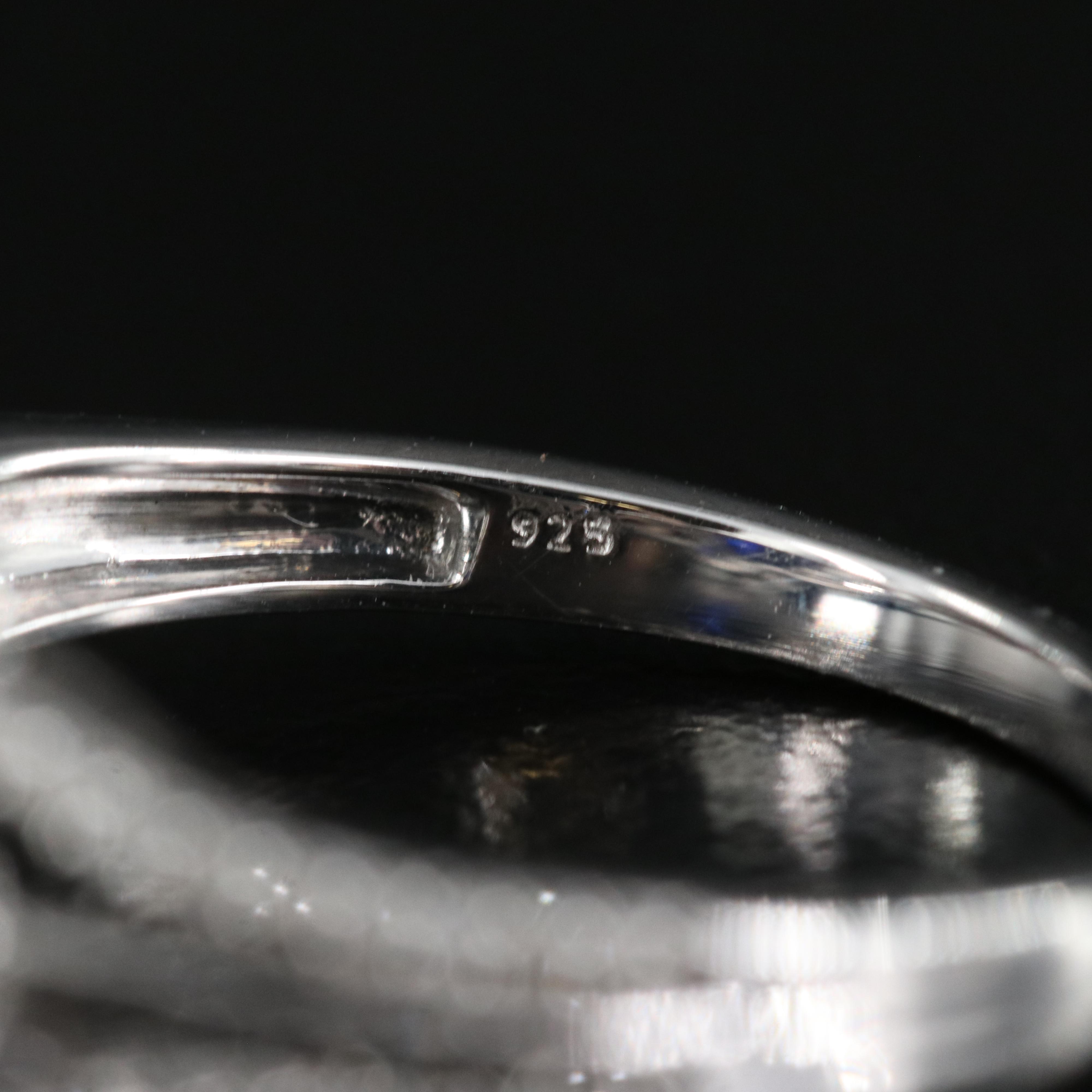 Sterling Sapphire and Diamond Ring