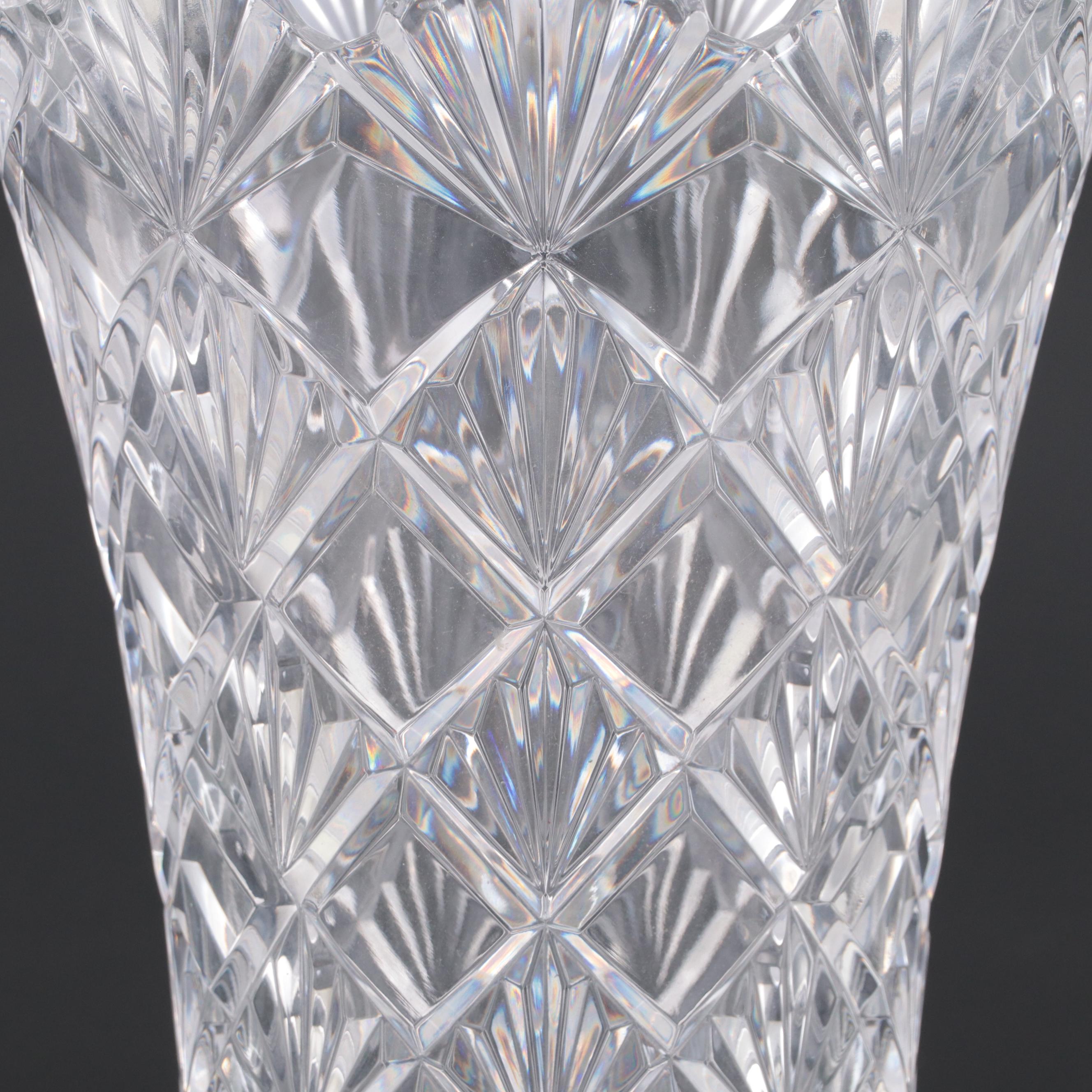 Mikasa "Valbonne" Crystal Vase, Late 20th Century