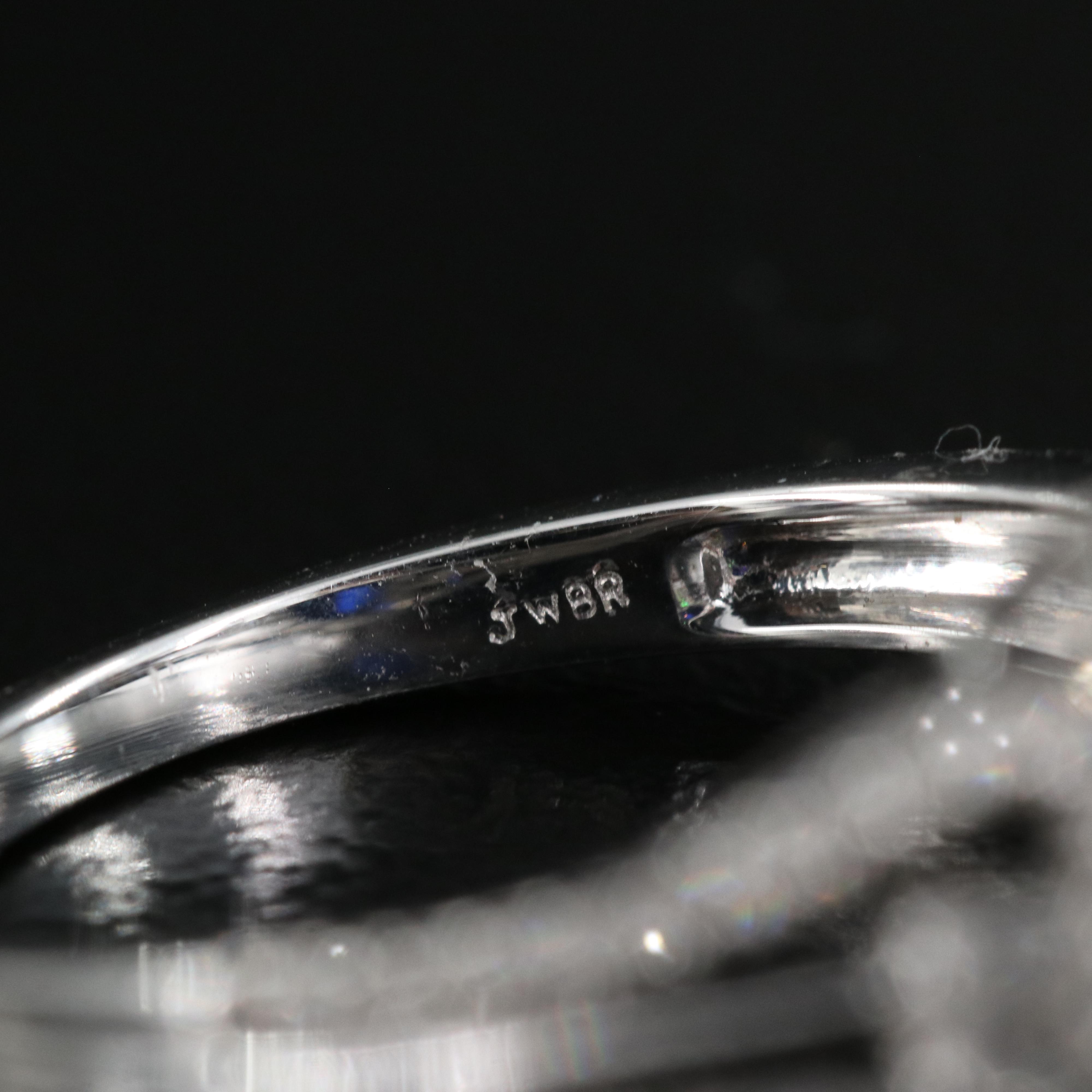 Sterling Sapphire and Diamond Ring