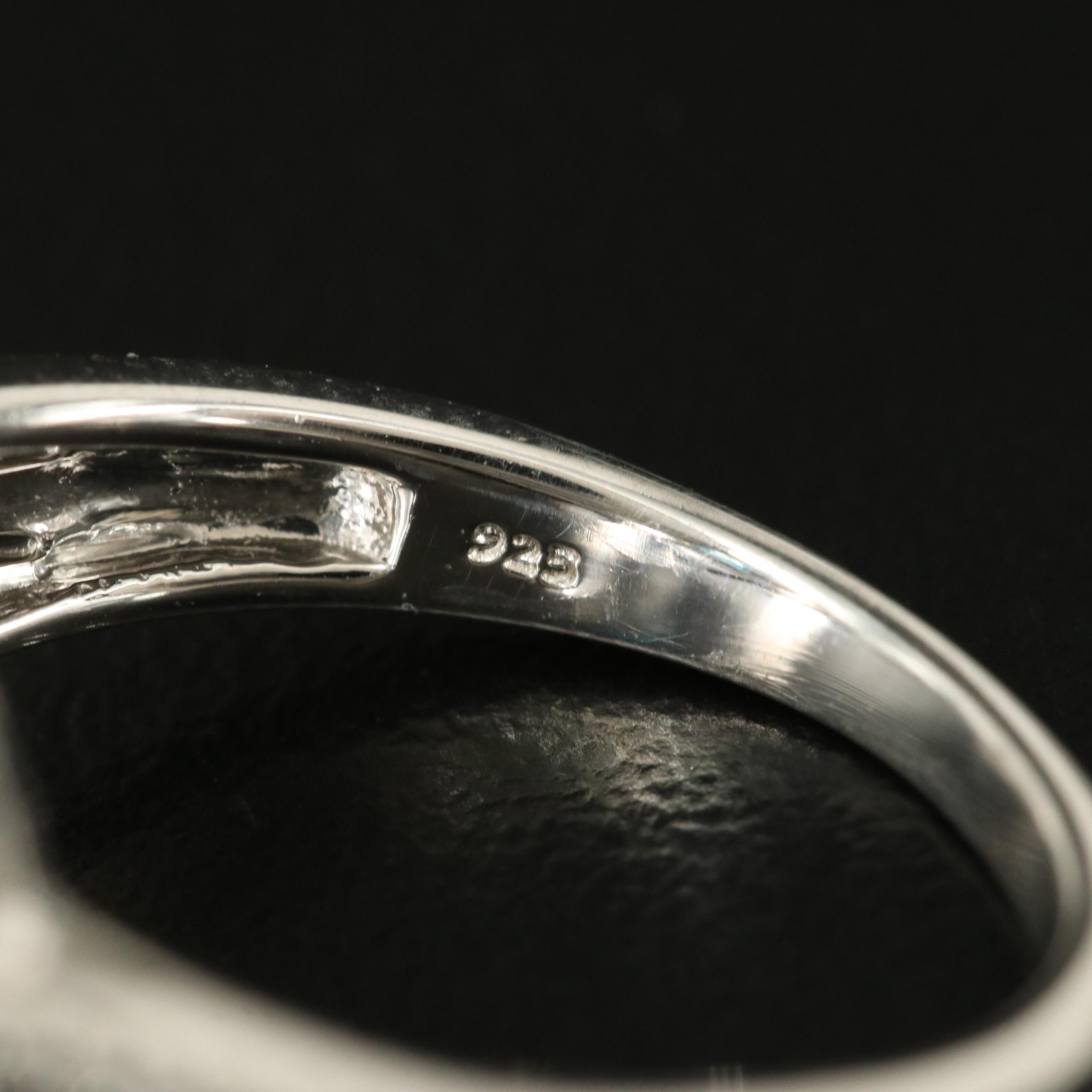 Sterling Topaz and Sapphire Ring