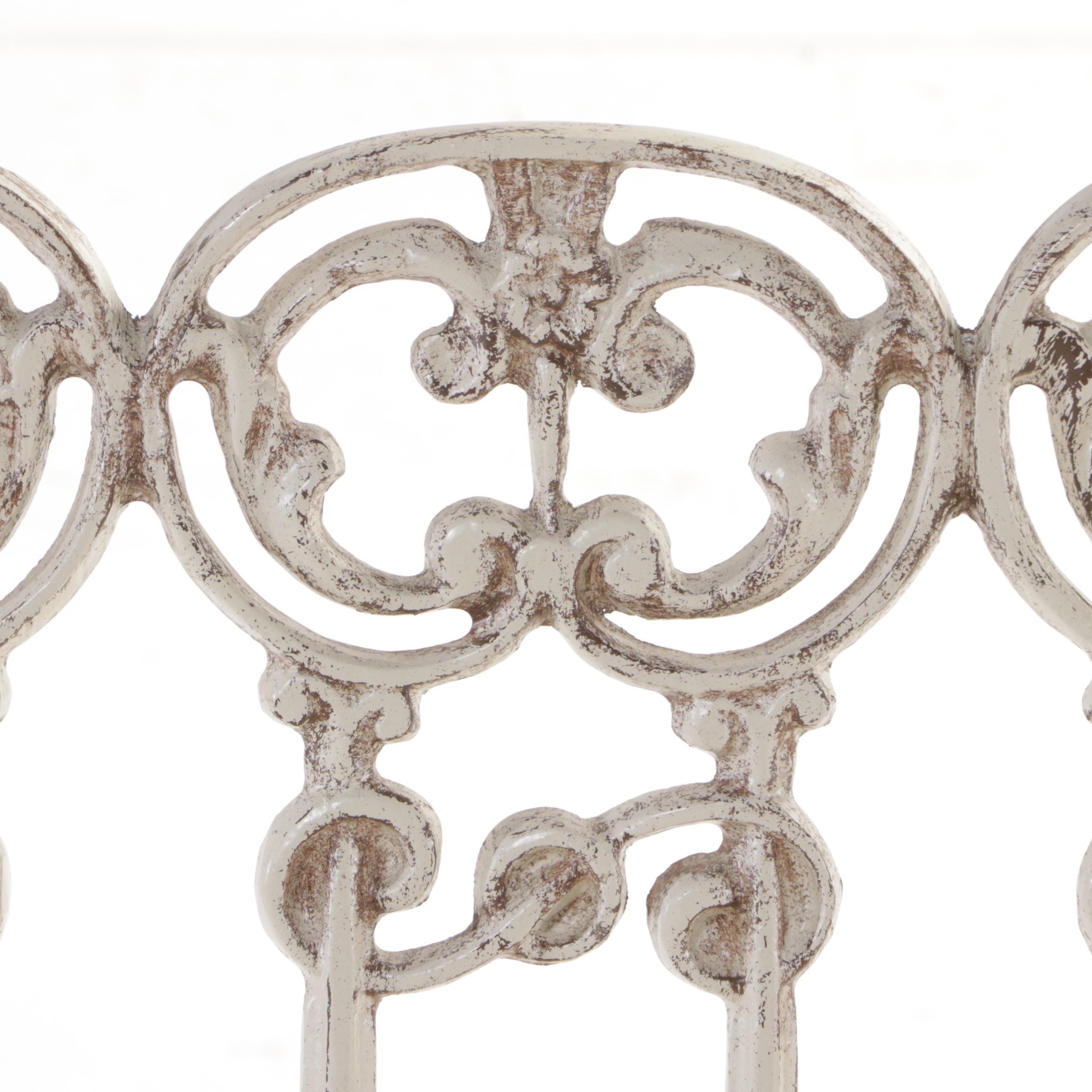 Victorian Cream-Painted Iron Full Bed Frame