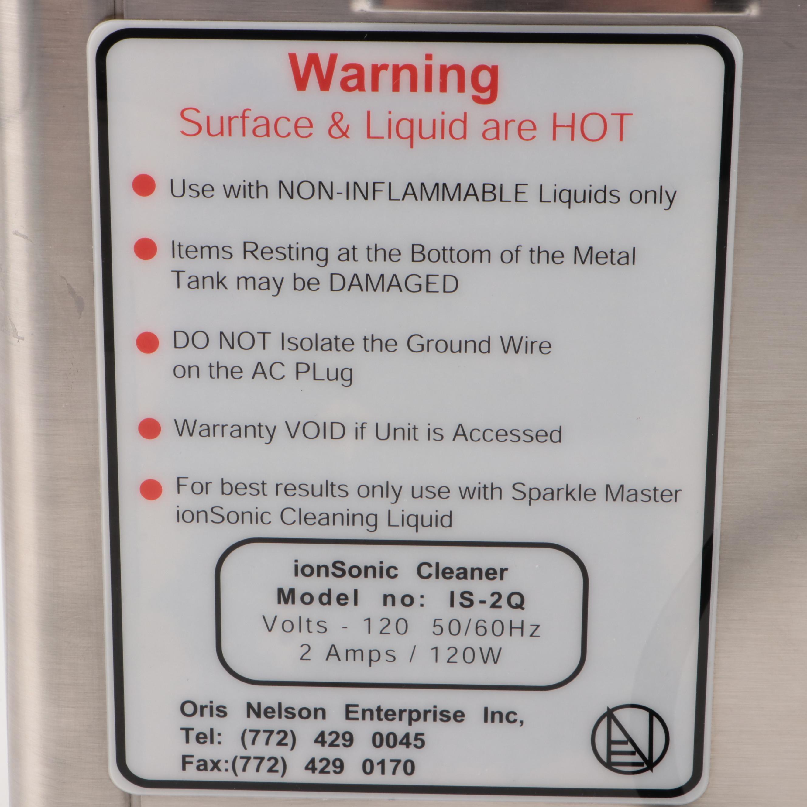 ionSonic IS-2Q Advanced Cleaning System Machine