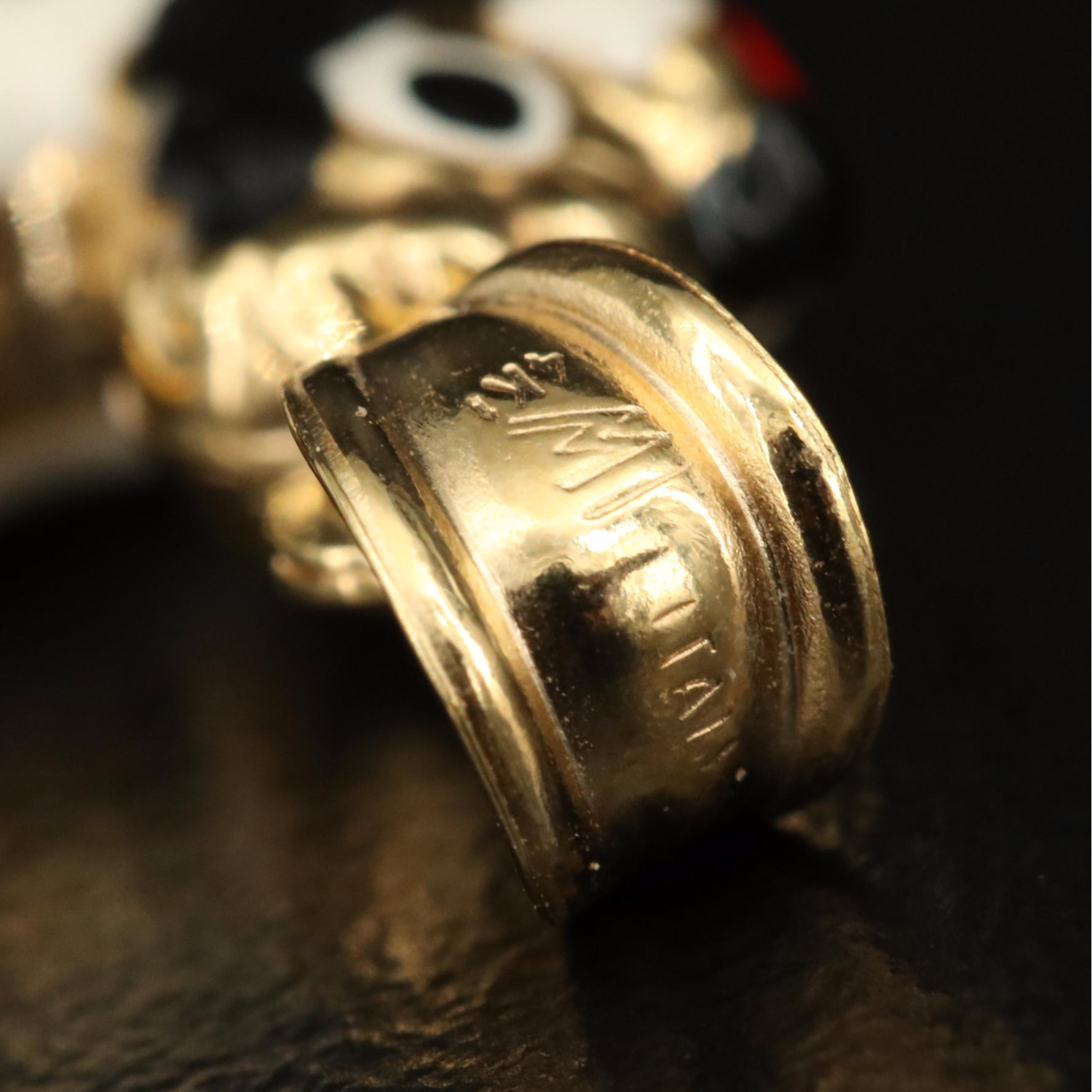 14K Enamel Dog Charm