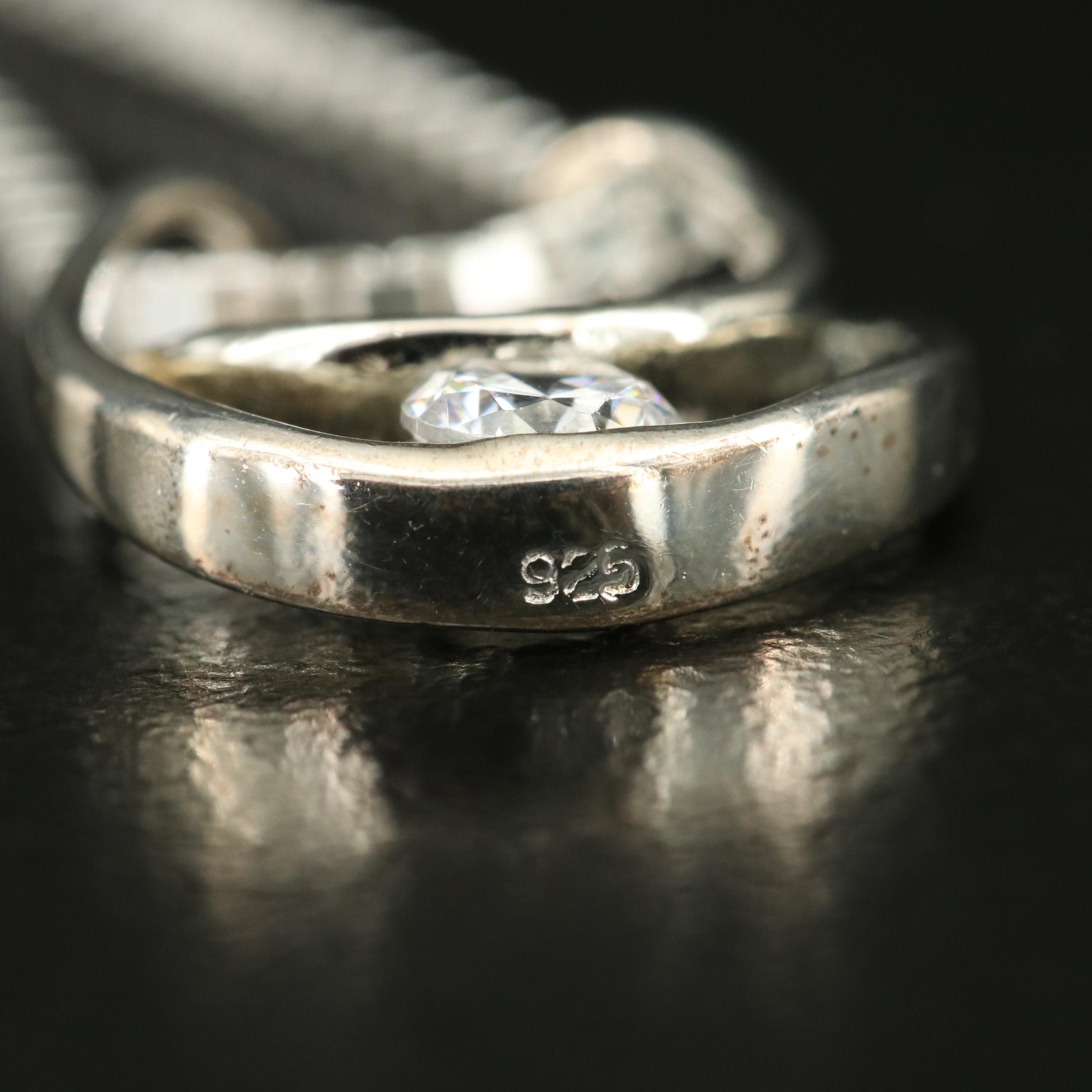 Sterling Cubic Zirconia Pendant Necklace