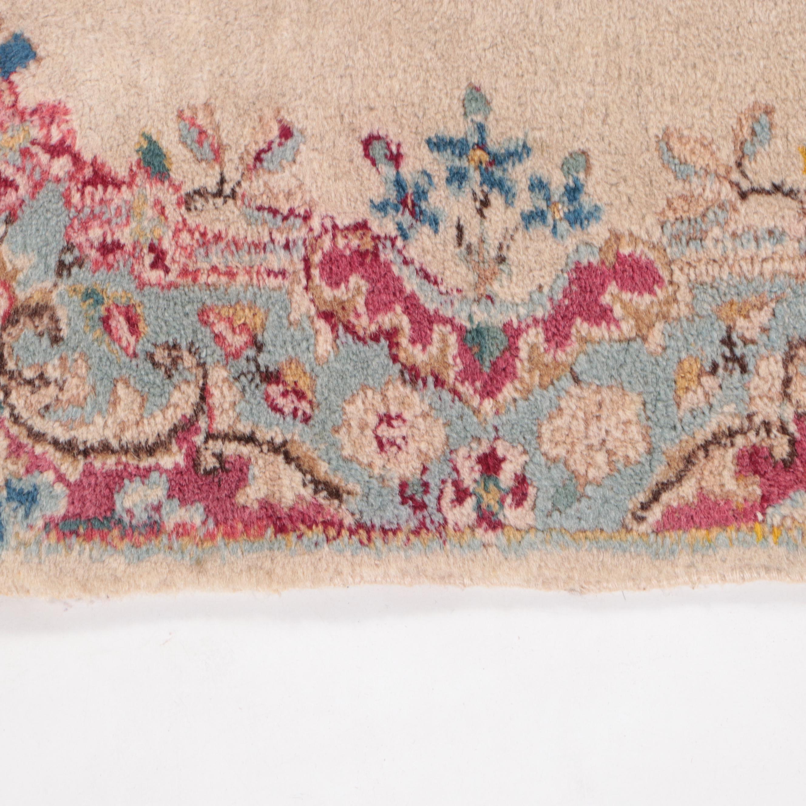 Two Hand-Knotted Persian Tabriz Accent Rugs