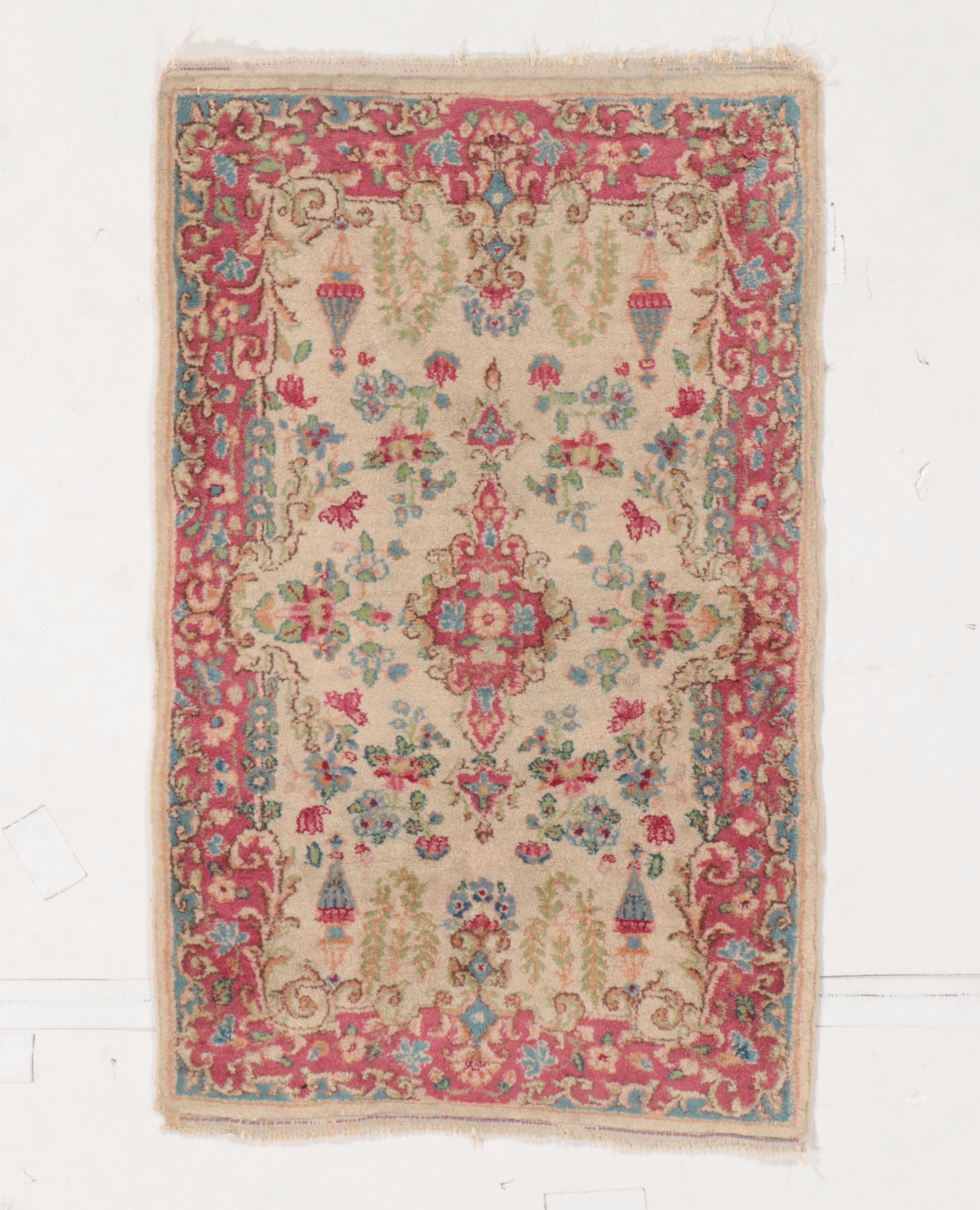 Two Hand-Knotted Persian Tabriz Accent Rugs