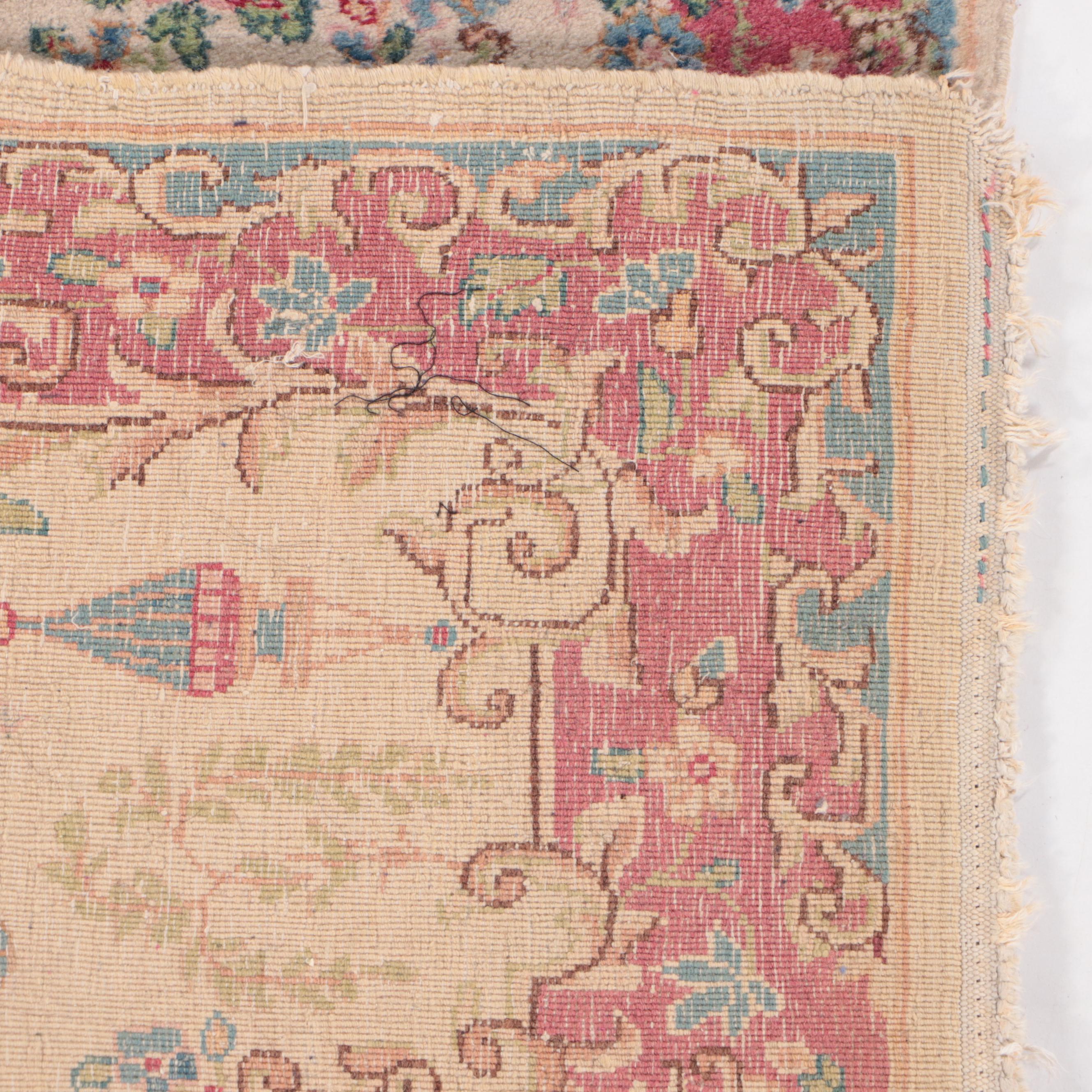 Two Hand-Knotted Persian Tabriz Accent Rugs