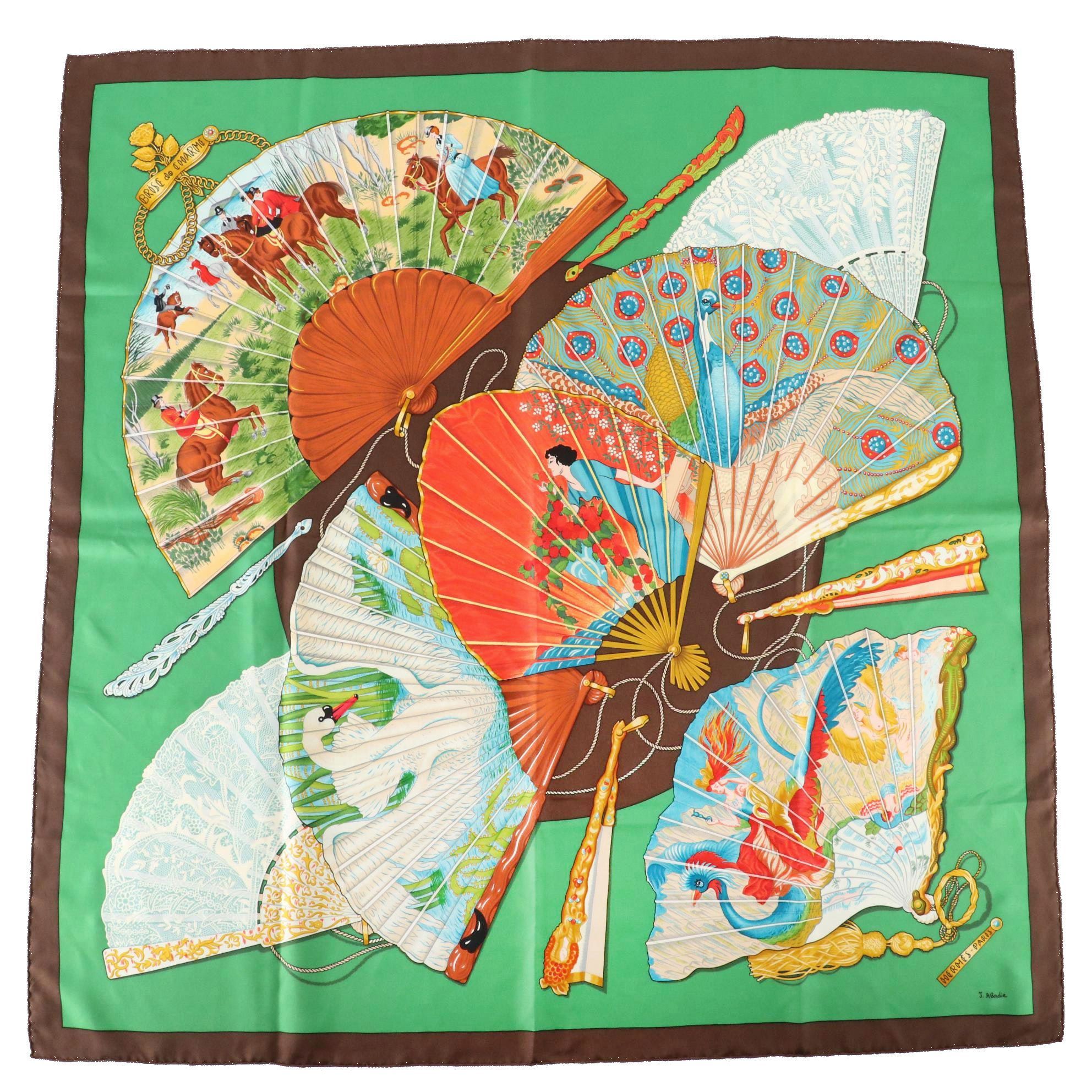 Hermès "Brise et Charme" Silk Twill Scarf 90