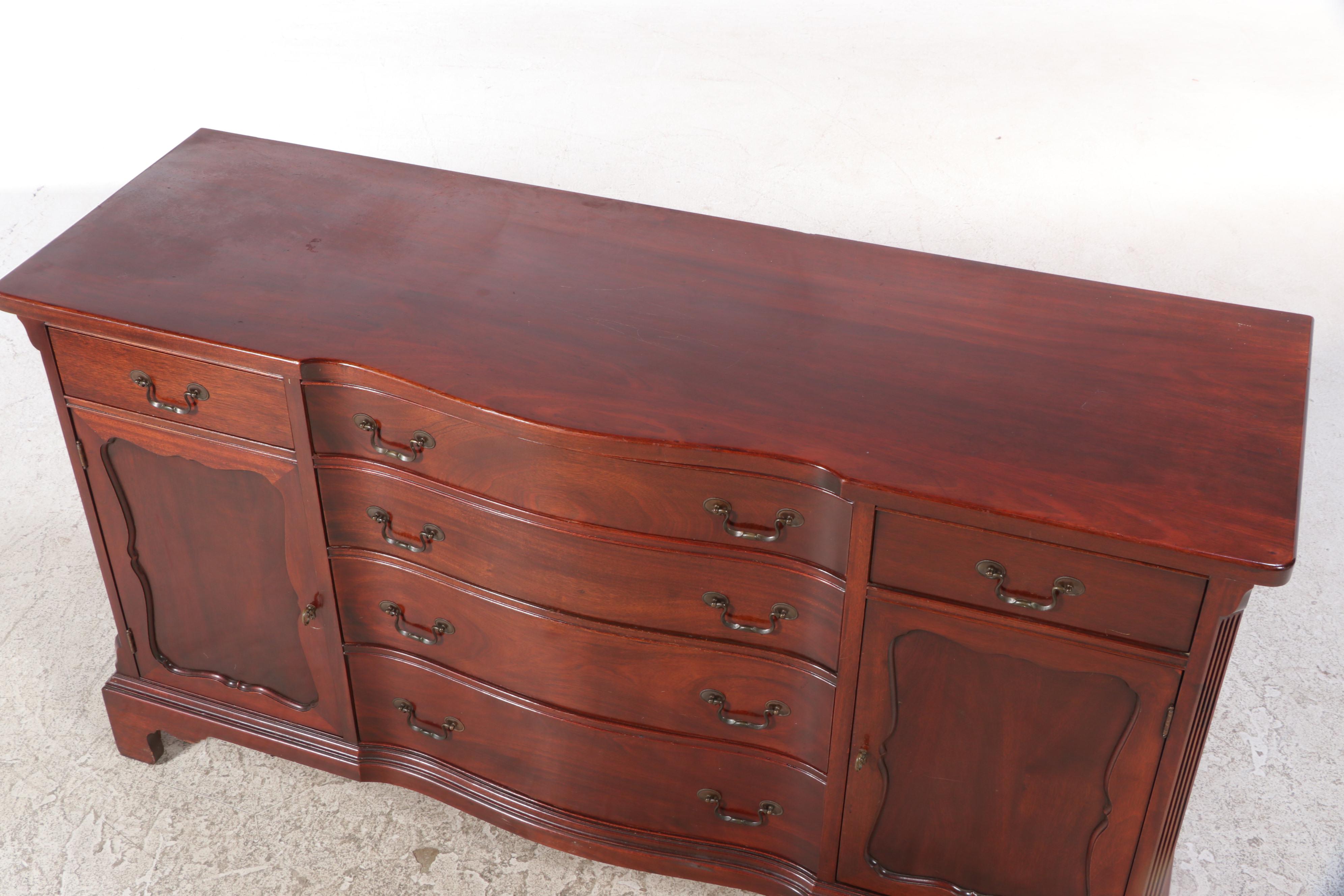 Georgetown Galleries Chippendale Style Mahogany Sideboard, Mid-20th Century