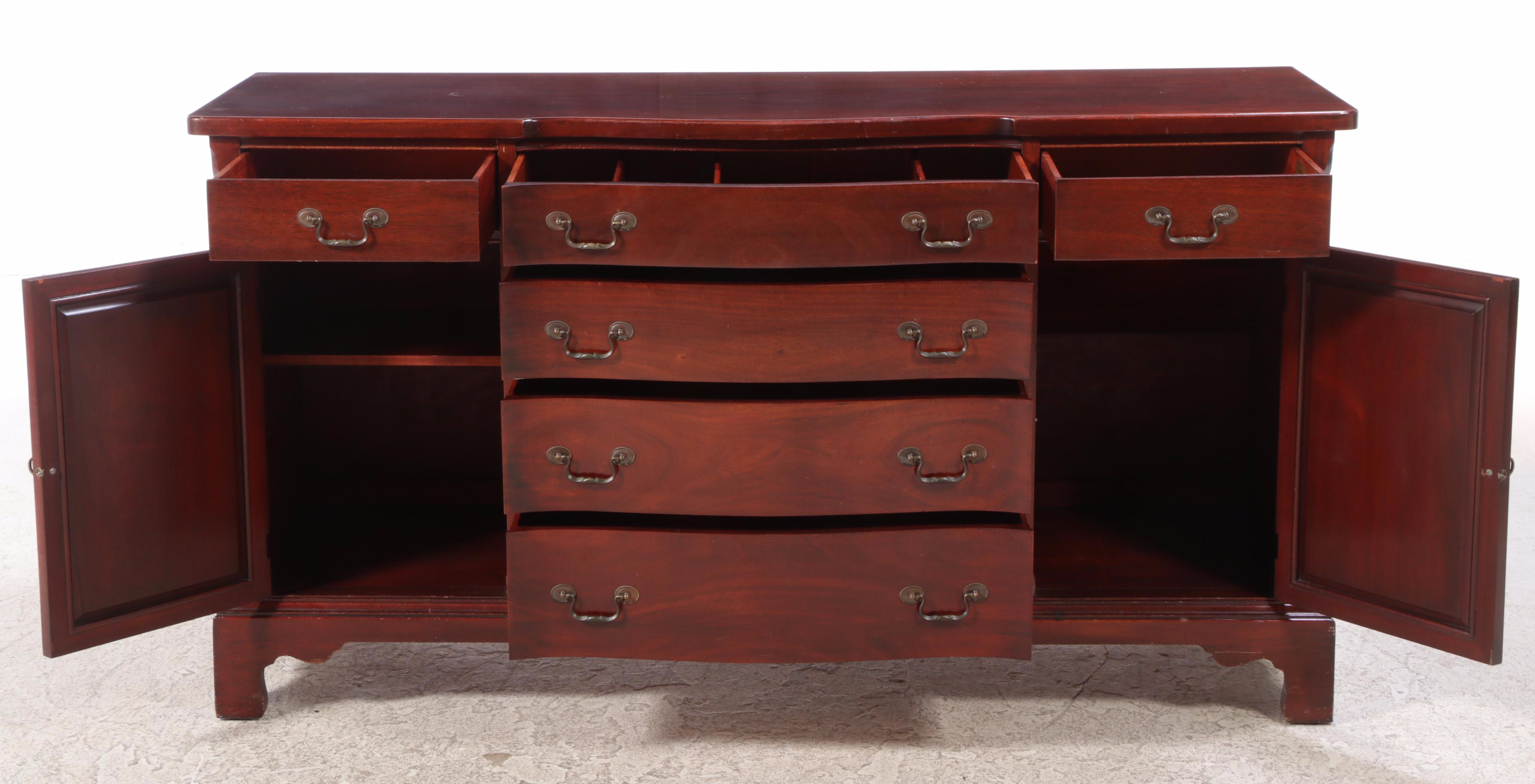 Georgetown Galleries Chippendale Style Mahogany Sideboard, Mid-20th Century