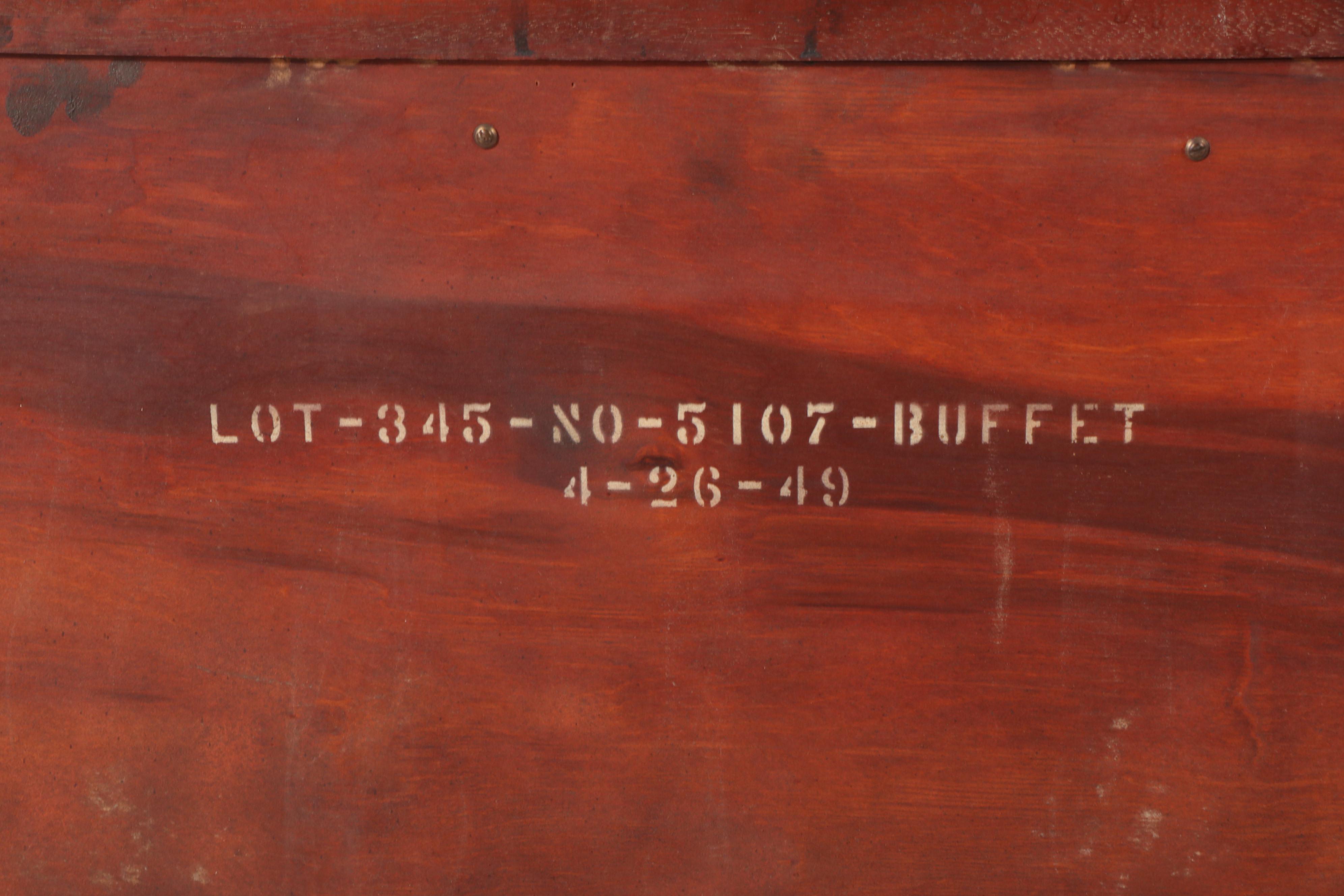 Georgetown Galleries Chippendale Style Mahogany Sideboard, Mid-20th Century