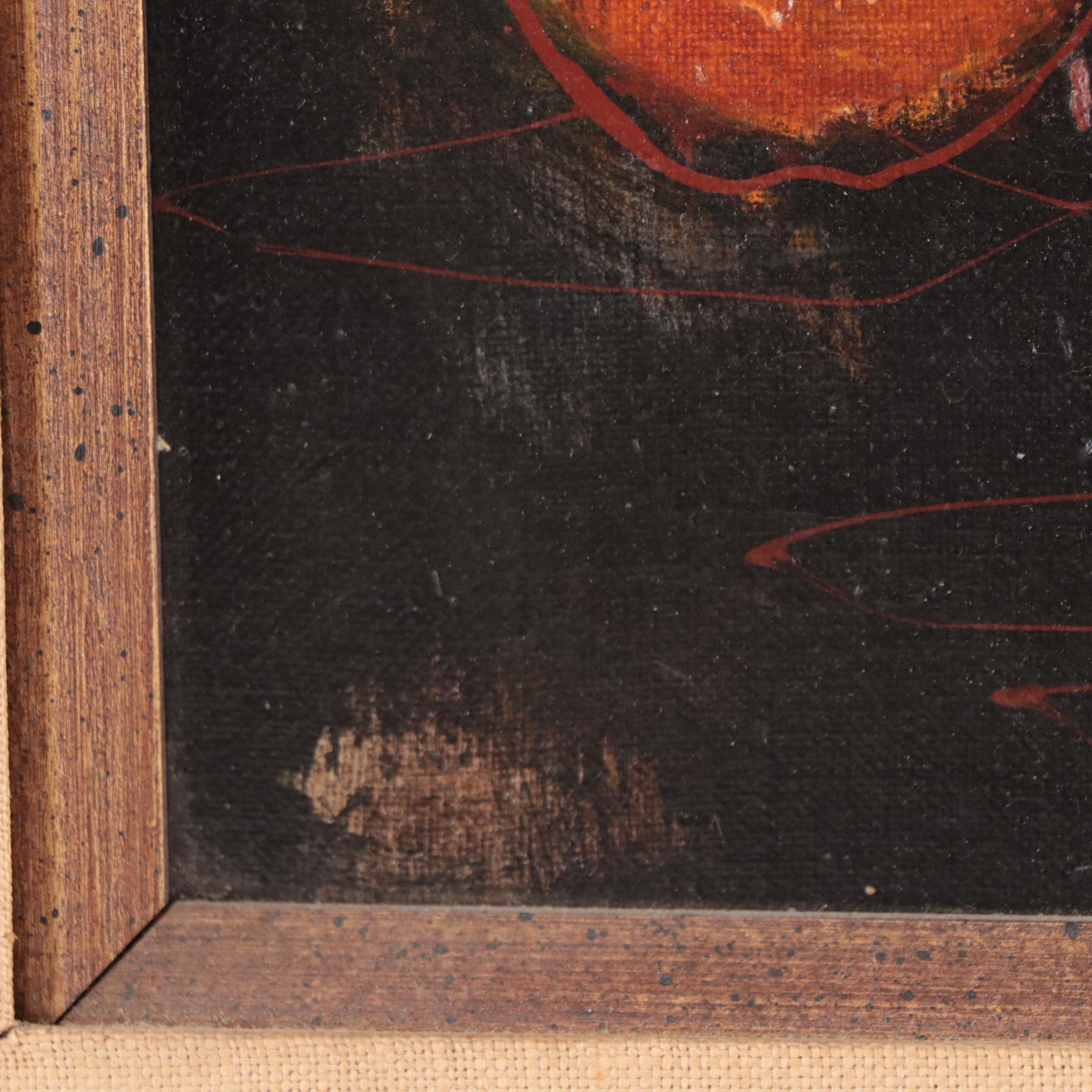 Floral Still Life Oil Painting, Late 20th Century