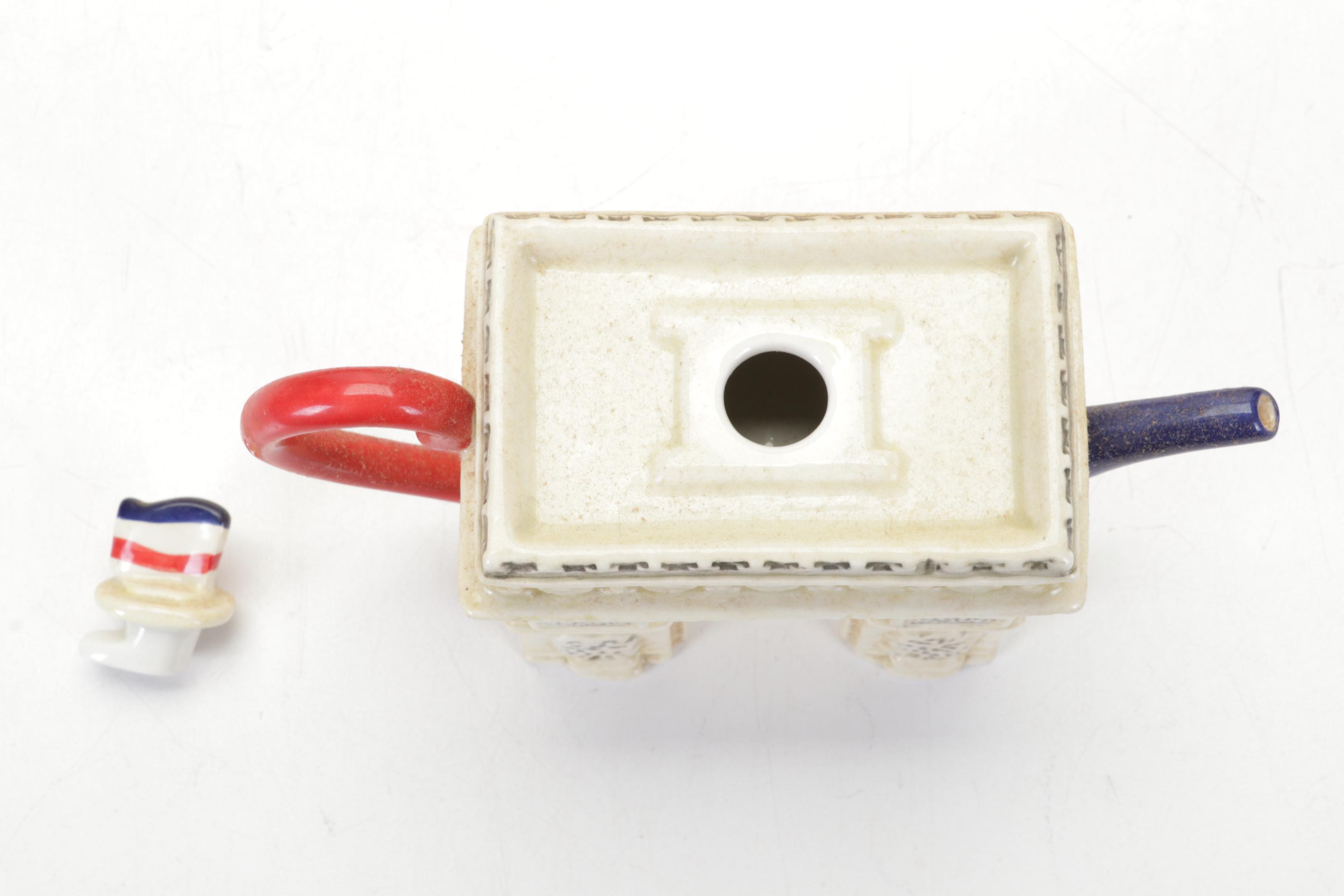 Fitz and Floyd Lidded Casserole, Teapots and Figurines