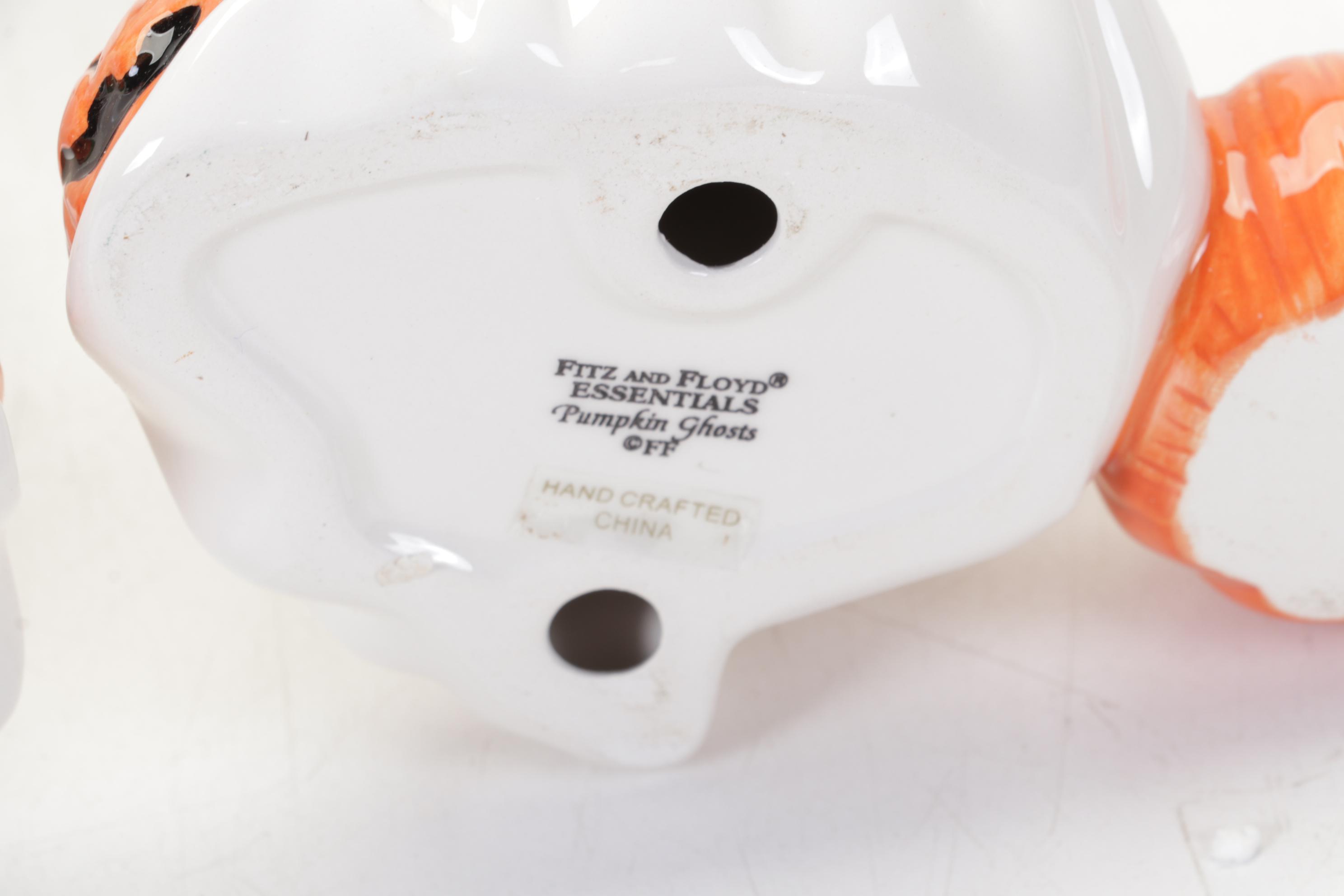 Fitz and Floyd Lidded Casserole, Teapots and Figurines