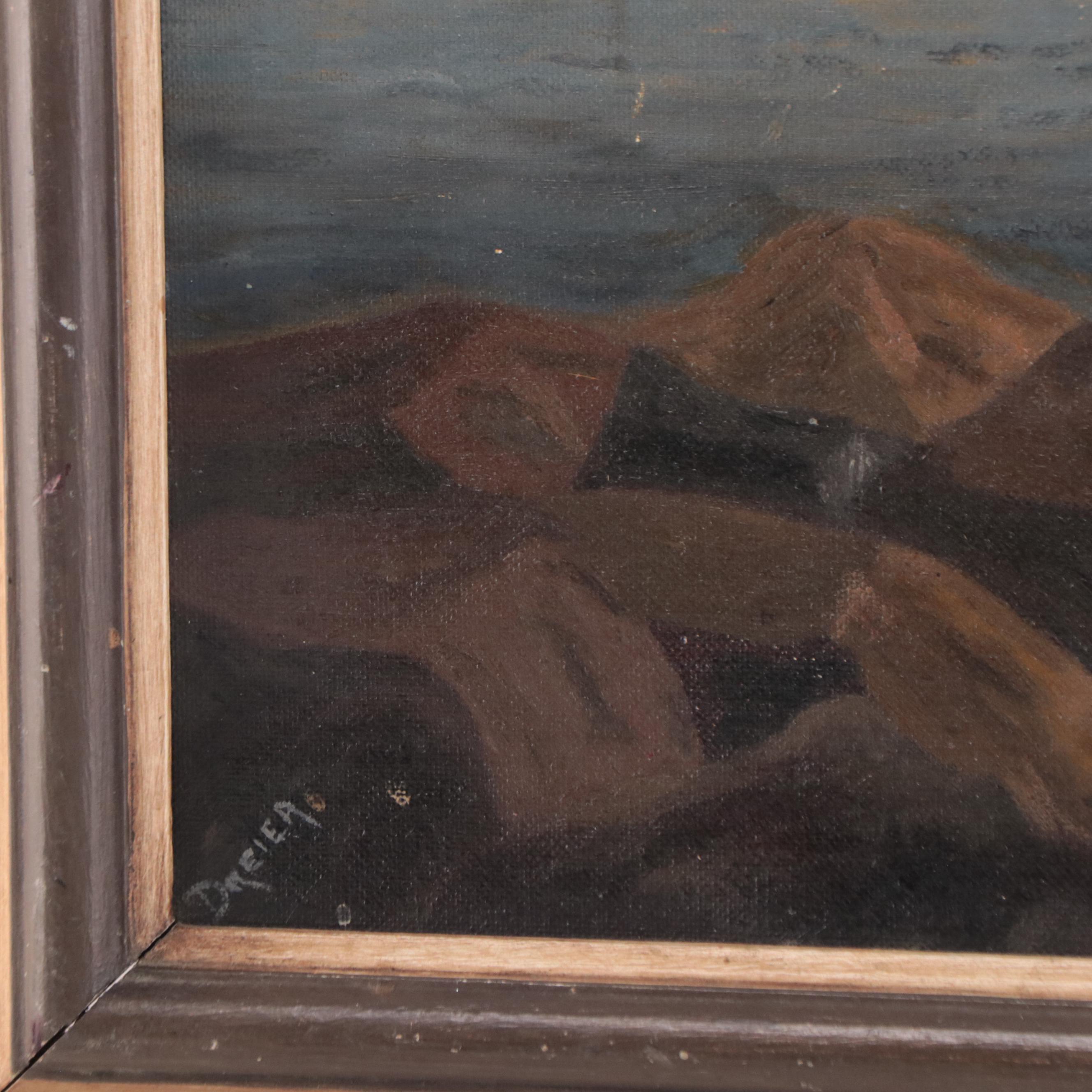 Coastal Landscape Oil Painting of Cape Neddick Lighthouse, Maine