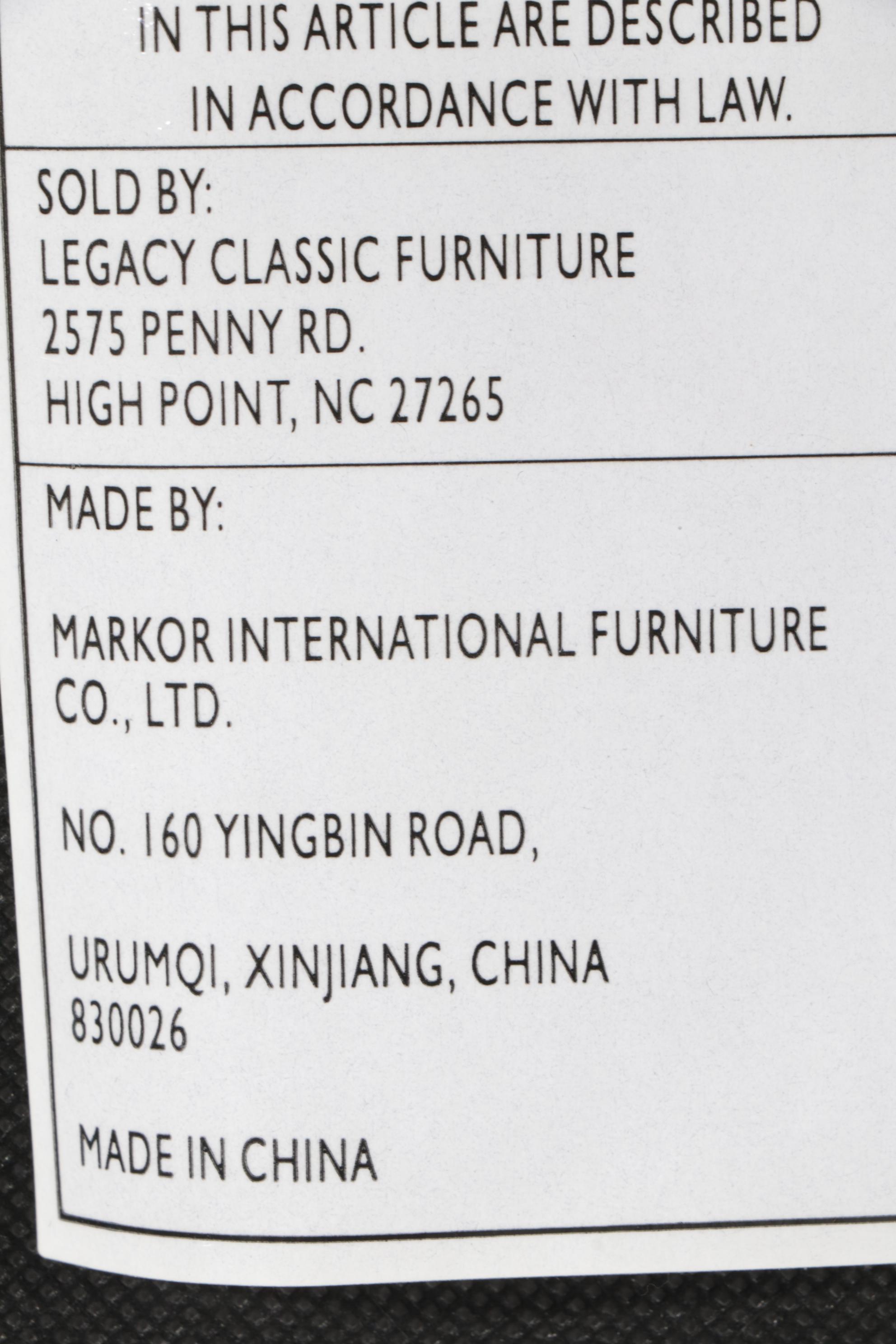 Legacy Classic Furniture Queen Bed Frame, TV Chest and Bedside Tables