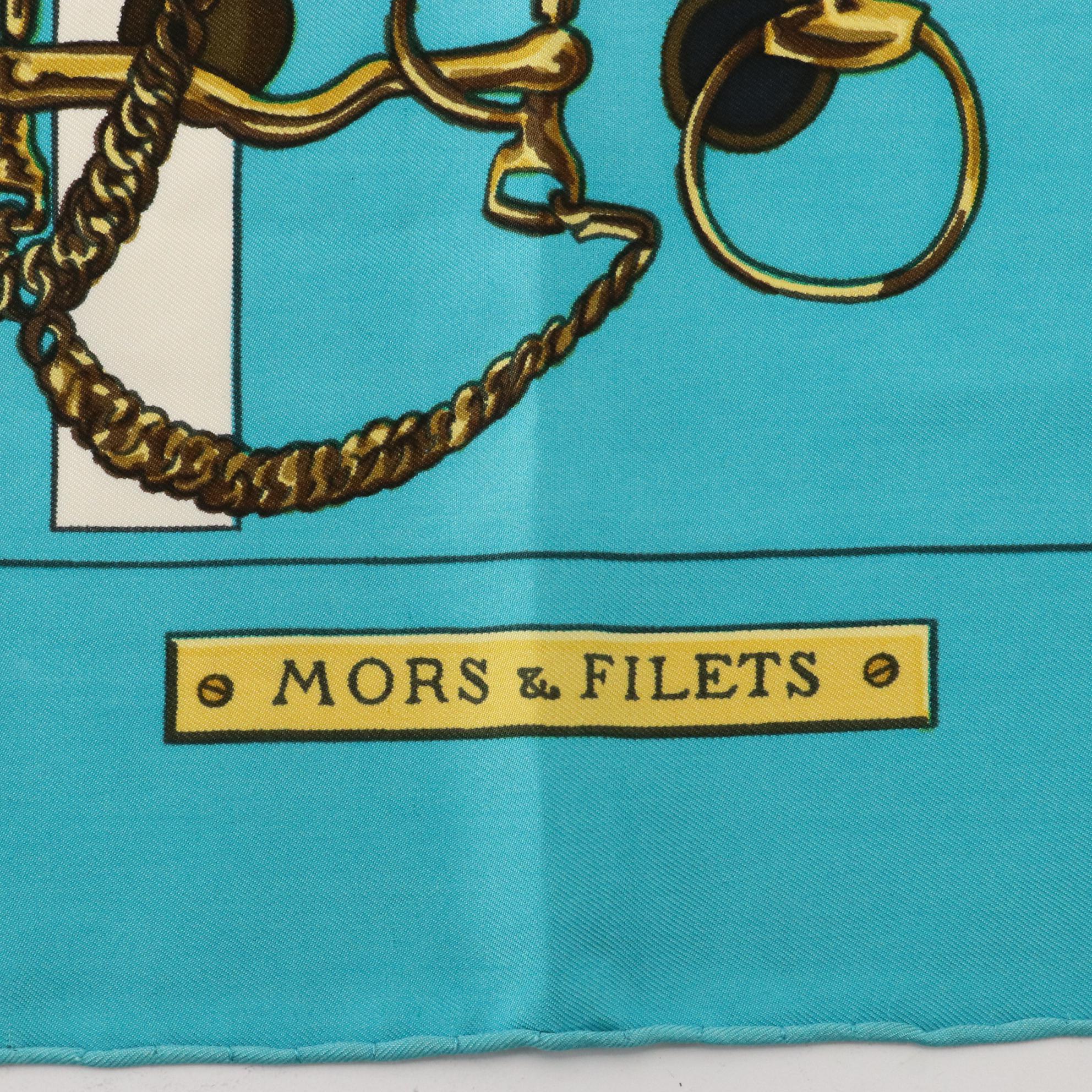 Hermès "Mors et Filets" Silk Twill Scarf 90