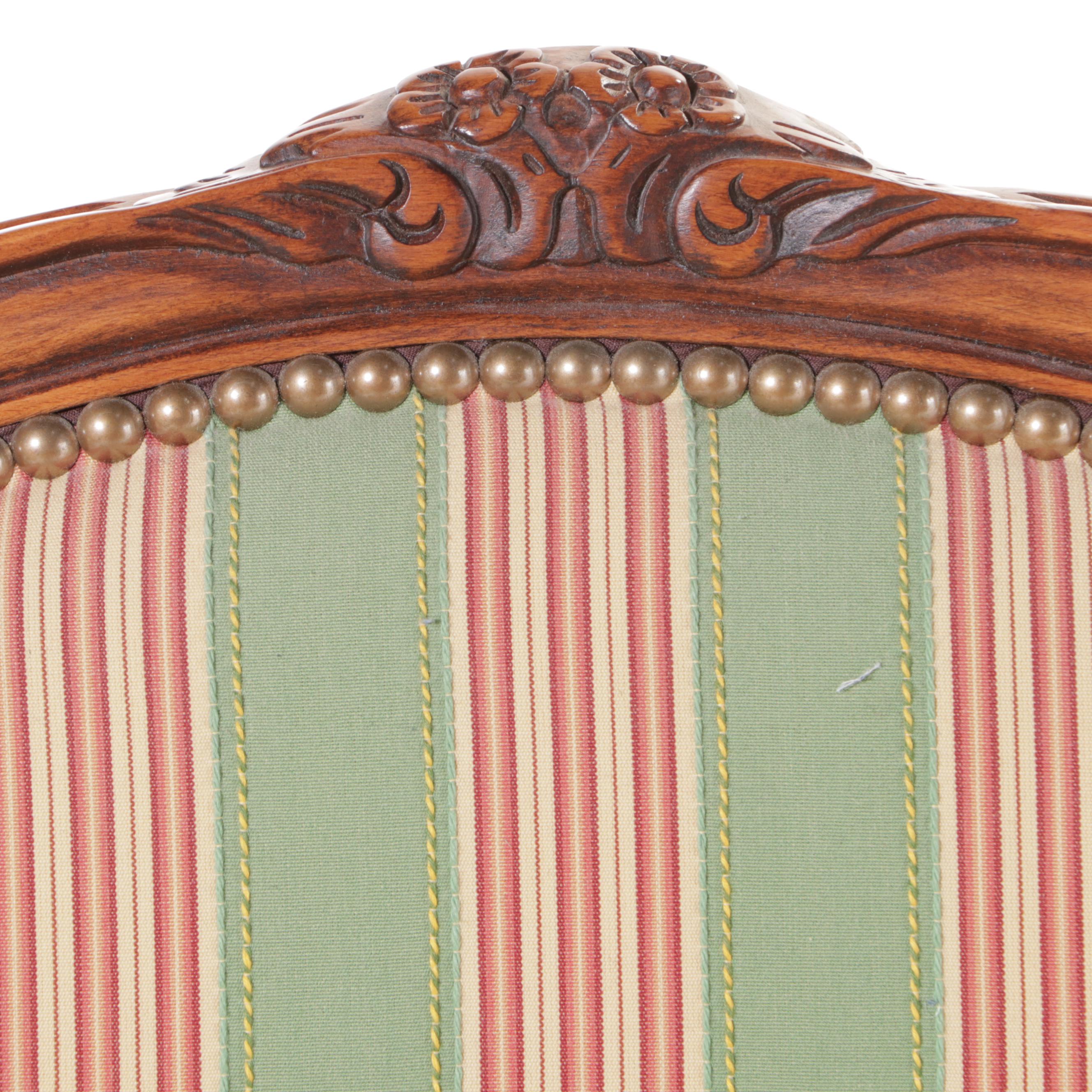 Louis XV Style Bergère Chair with Ottoman