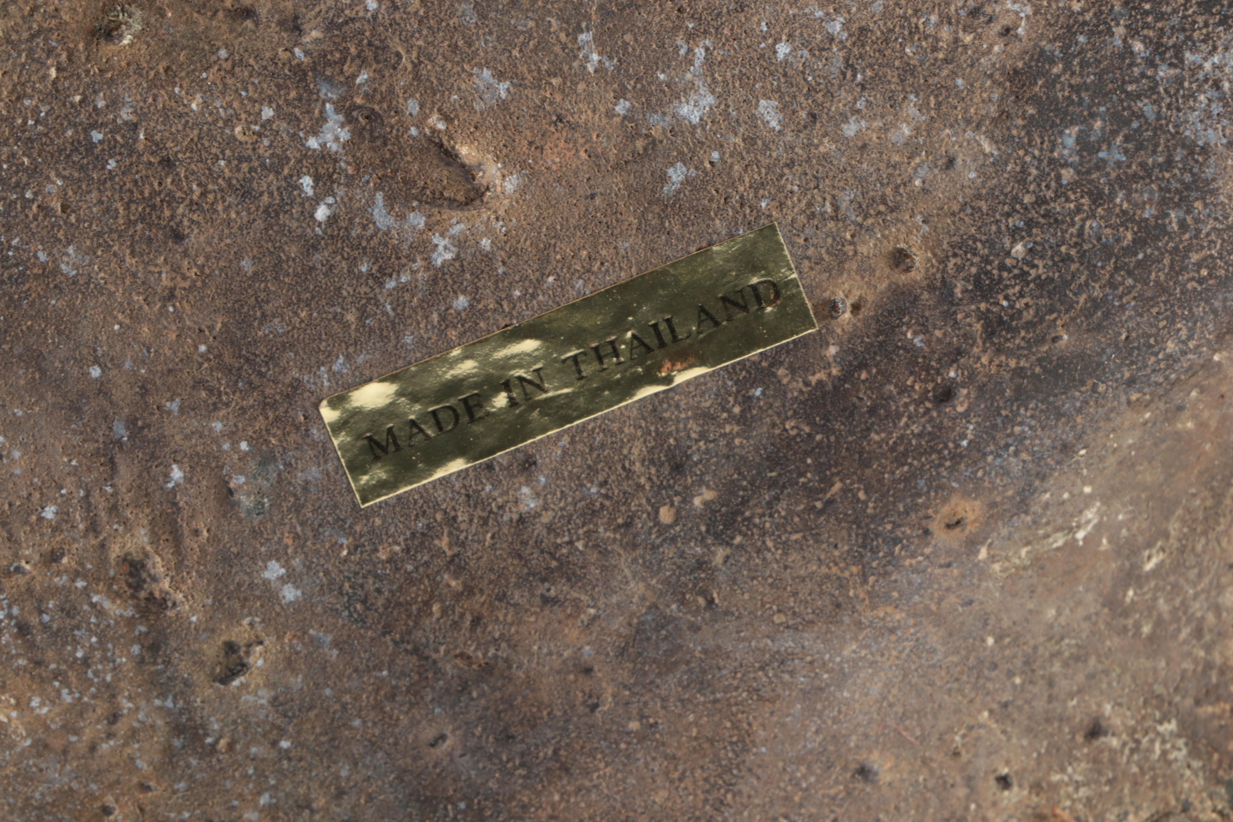 Thai Patinated Brass Leaping Hare