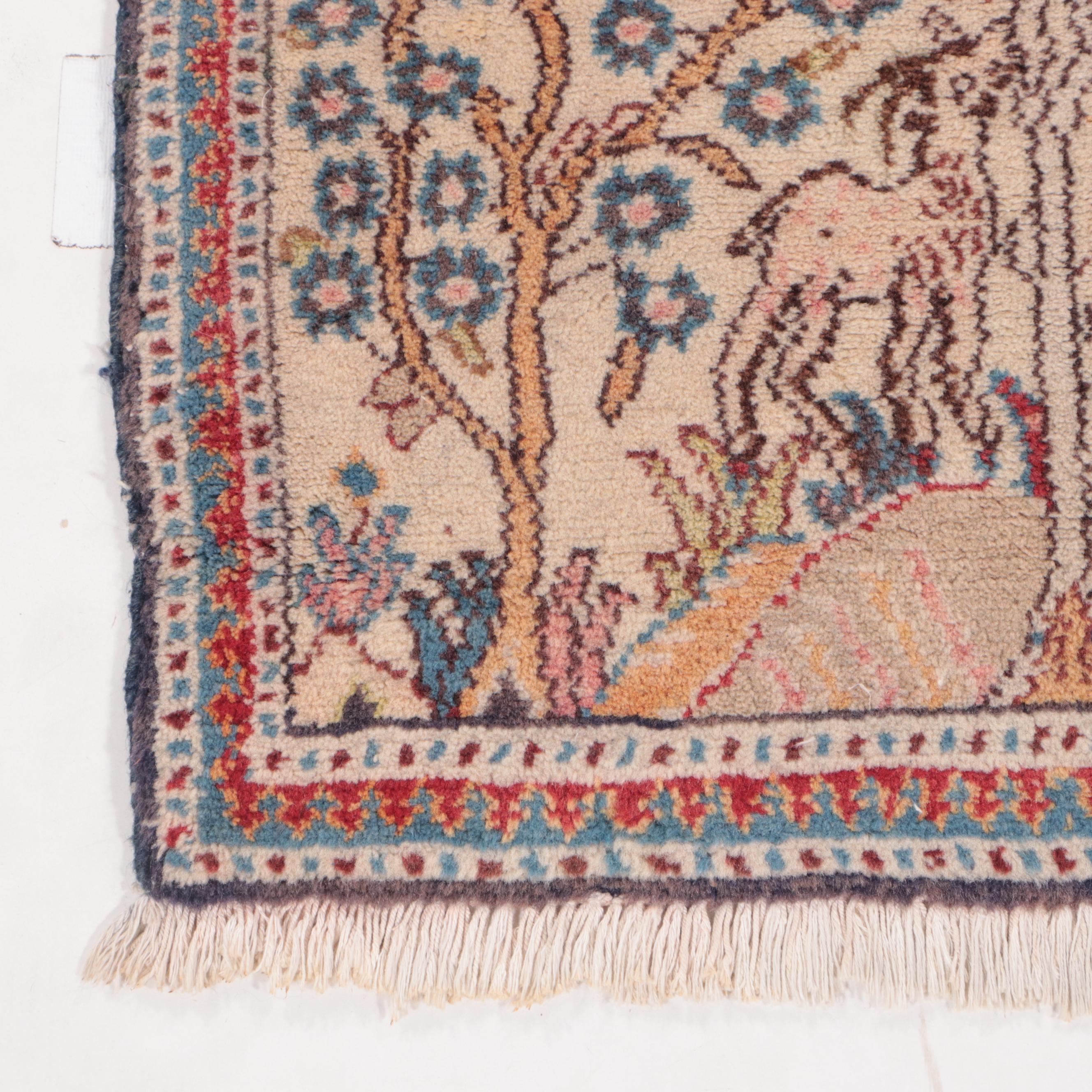 2'4 x 3'1 Hand-Knotted Persian Tabriz Accent Rug