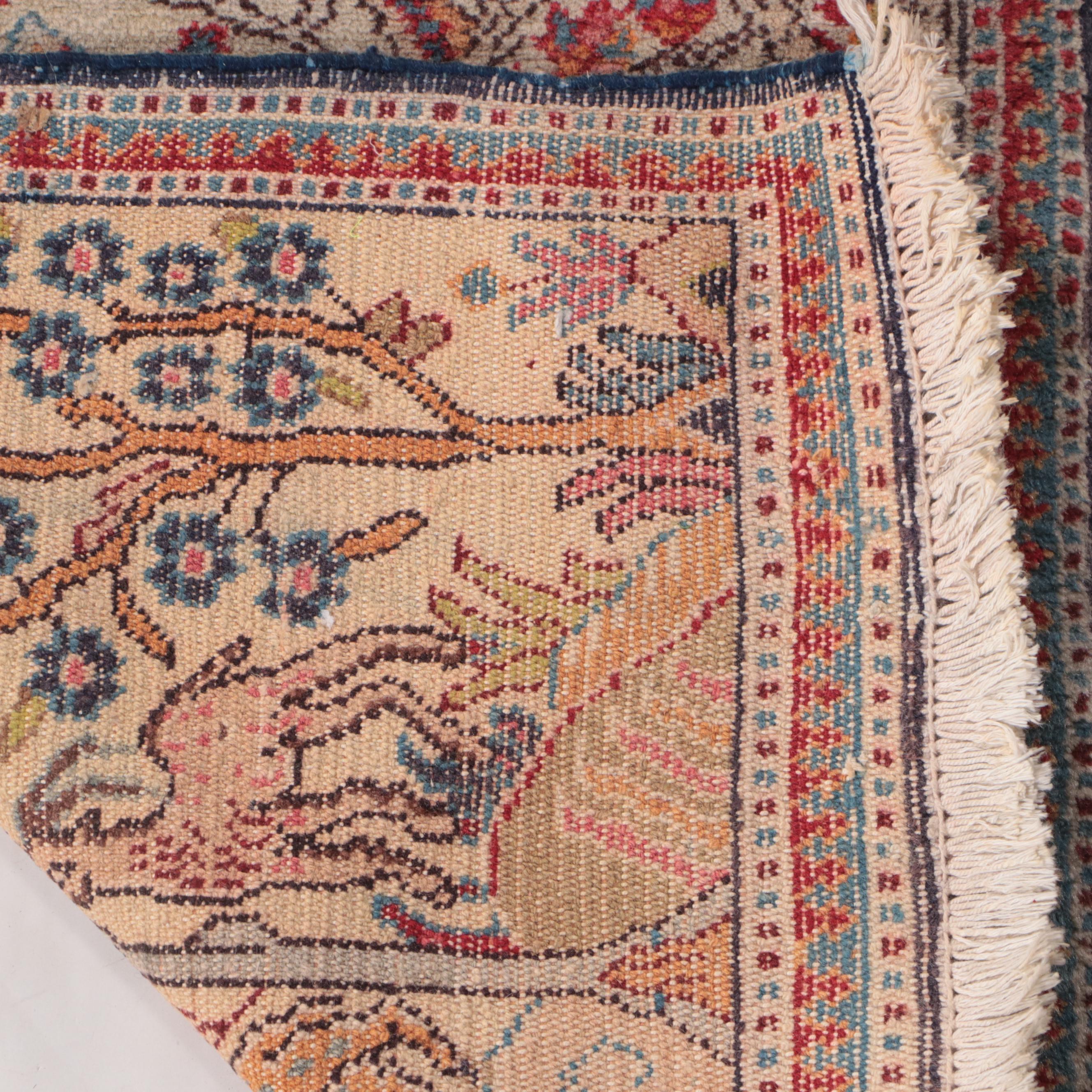 2'4 x 3'1 Hand-Knotted Persian Tabriz Accent Rug