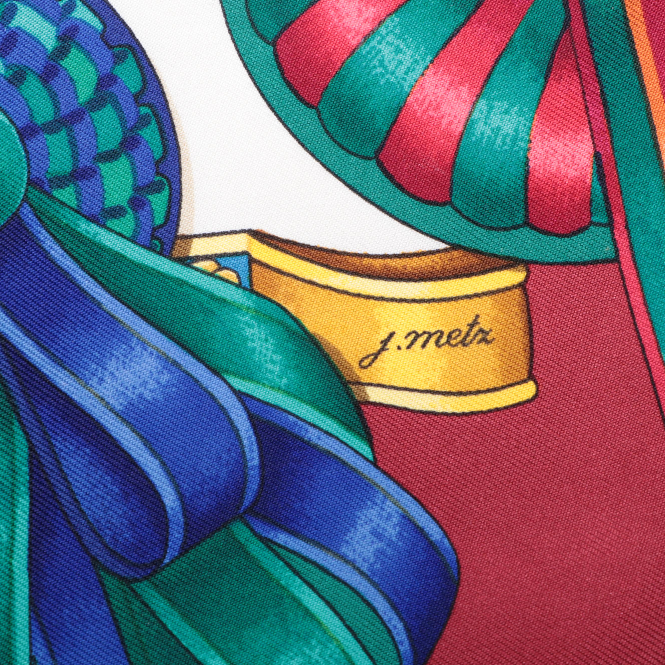 Hermès ''Les Rubans du Cheval'' Scarf 90 in Silk Twill