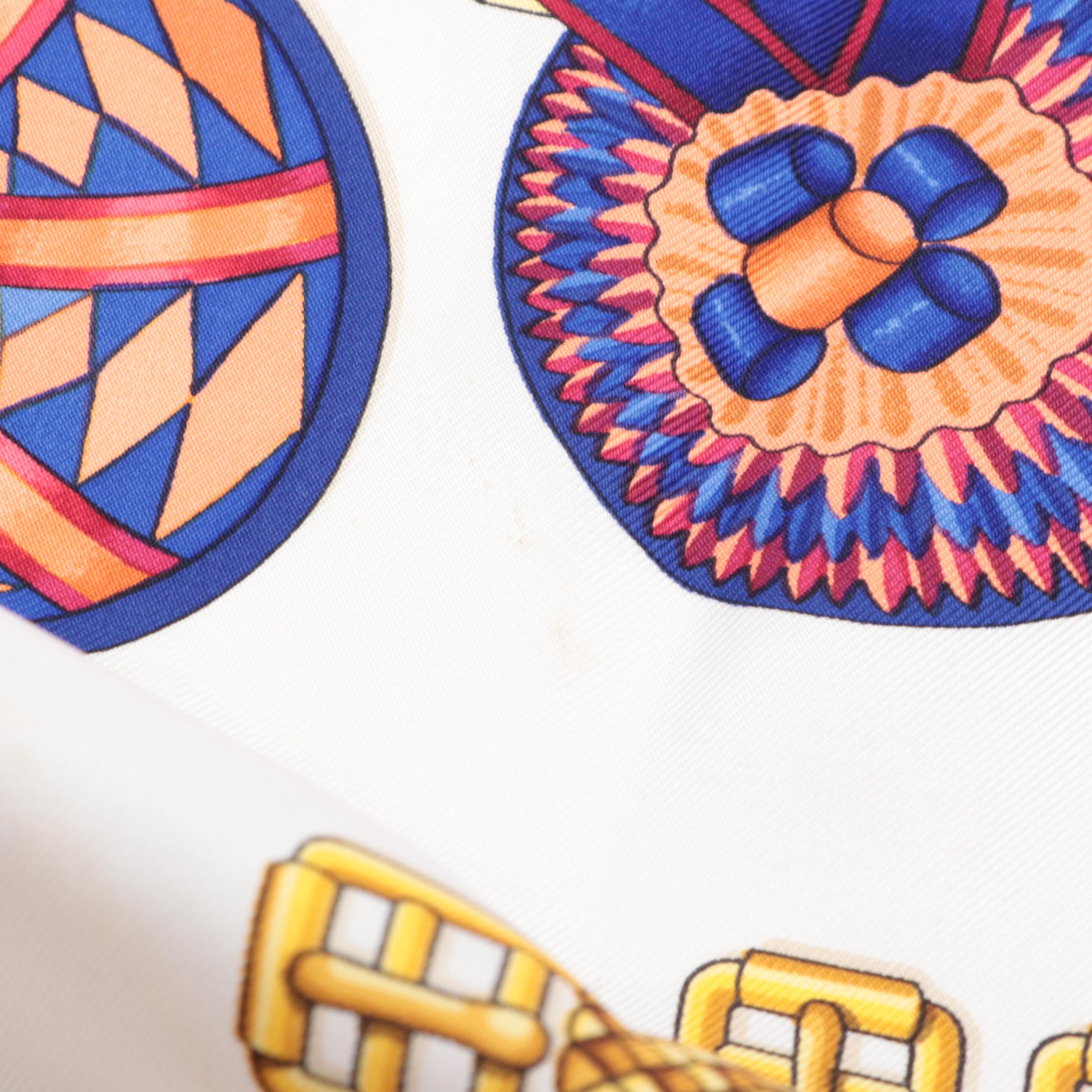 Hermès ''Les Rubans du Cheval'' Scarf 90 in Silk Twill