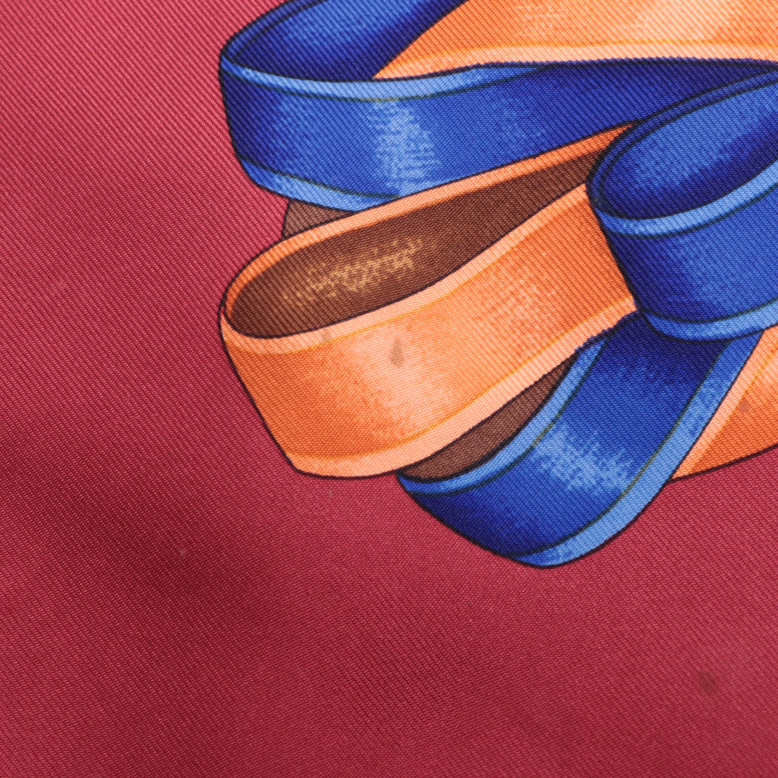 Hermès ''Les Rubans du Cheval'' Scarf 90 in Silk Twill