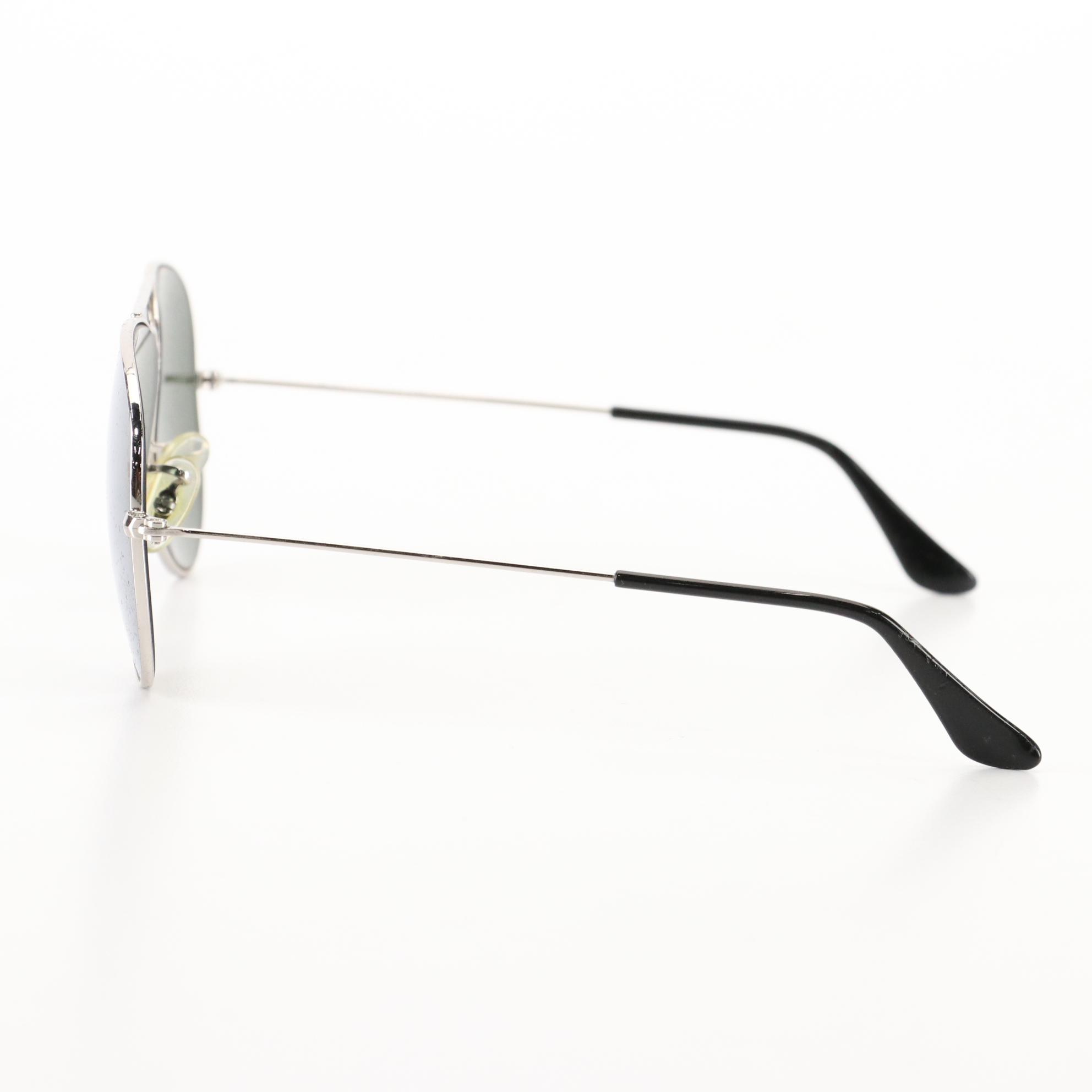 Ray-Ban RB3025 Large Metal Aviator Mirror Finish Sunglasses with Case