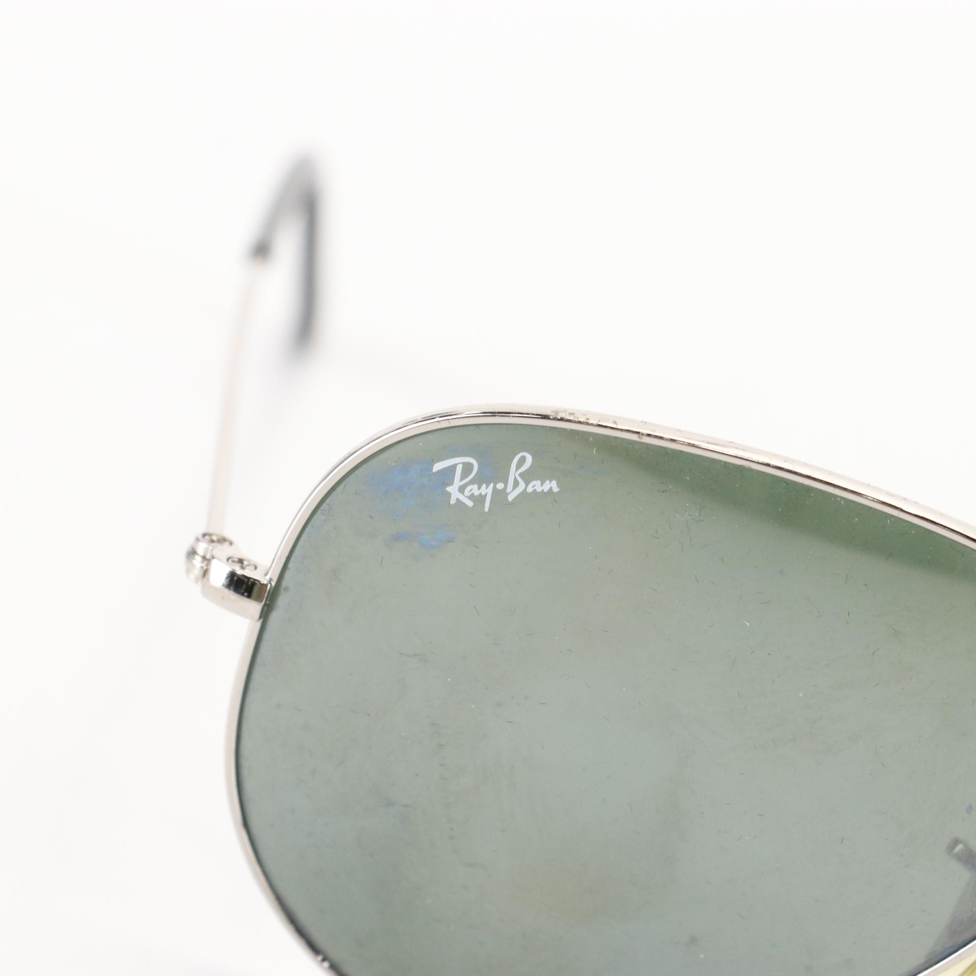 Ray-Ban RB3025 Large Metal Aviator Mirror Finish Sunglasses with Case