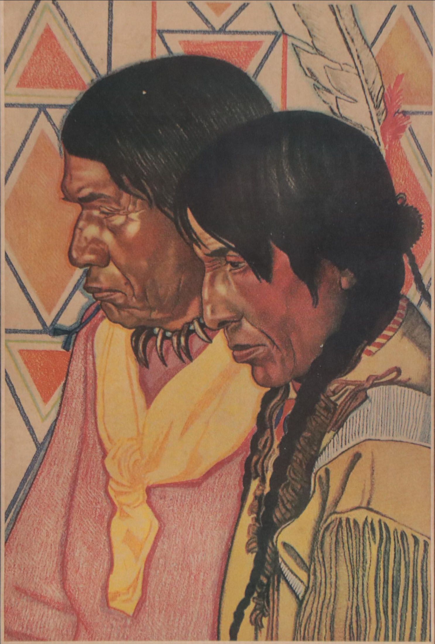 Offset Lithographs After Winold Reiss Portraits of Blackfeet Native Americans