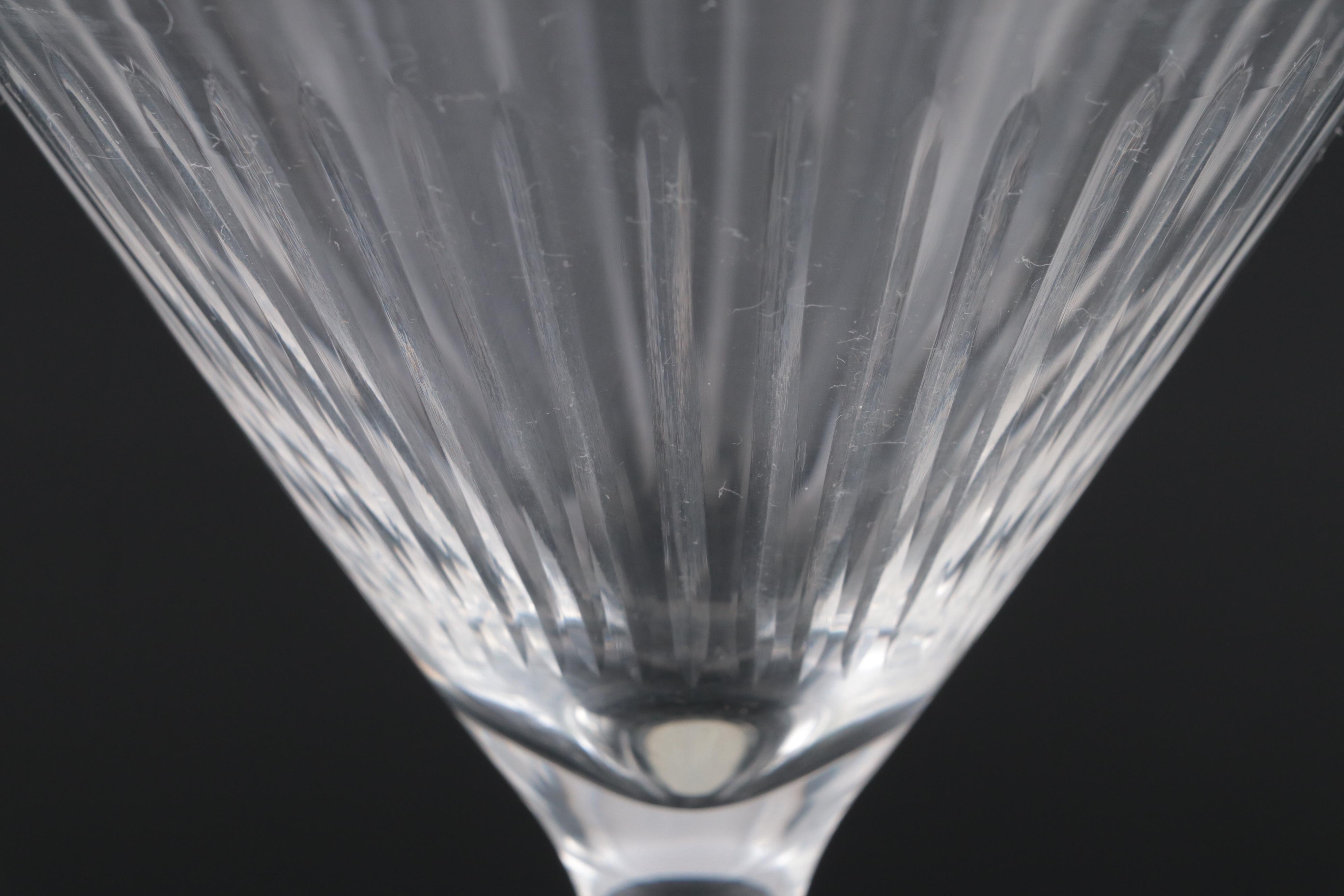 Crate & Barrel "Dazzle" Martini Glasses with Atlantis Wine Glasses