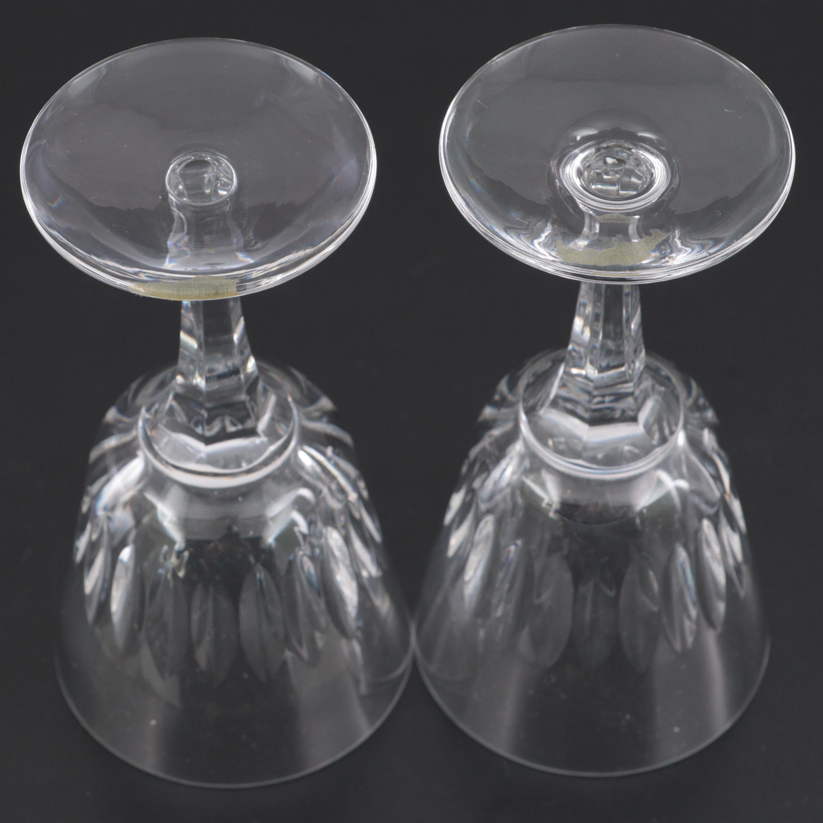 Crate & Barrel "Dazzle" Martini Glasses with Atlantis Wine Glasses