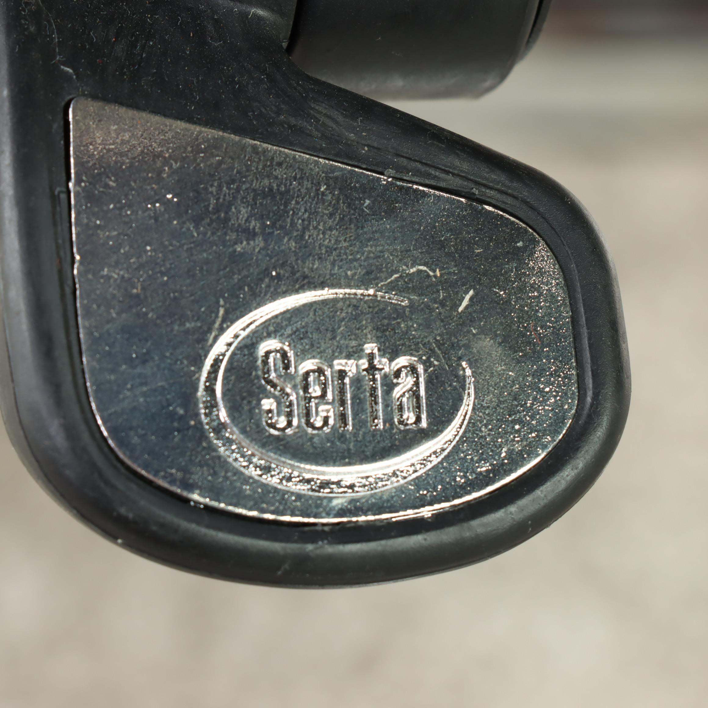 Serta Vinyl Upholstered and Chromed Metal Executive Armchair