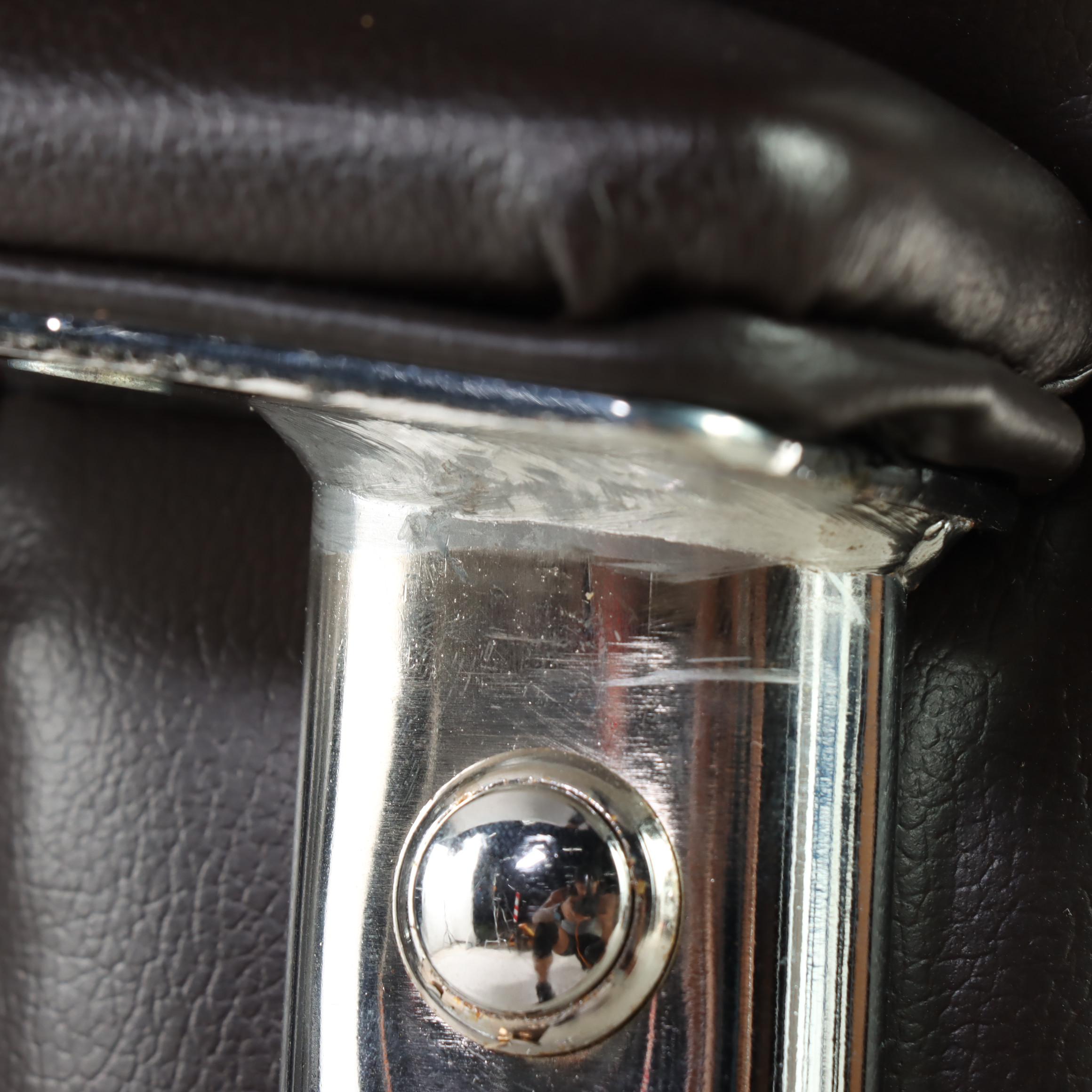 Serta Vinyl Upholstered and Chromed Metal Executive Armchair