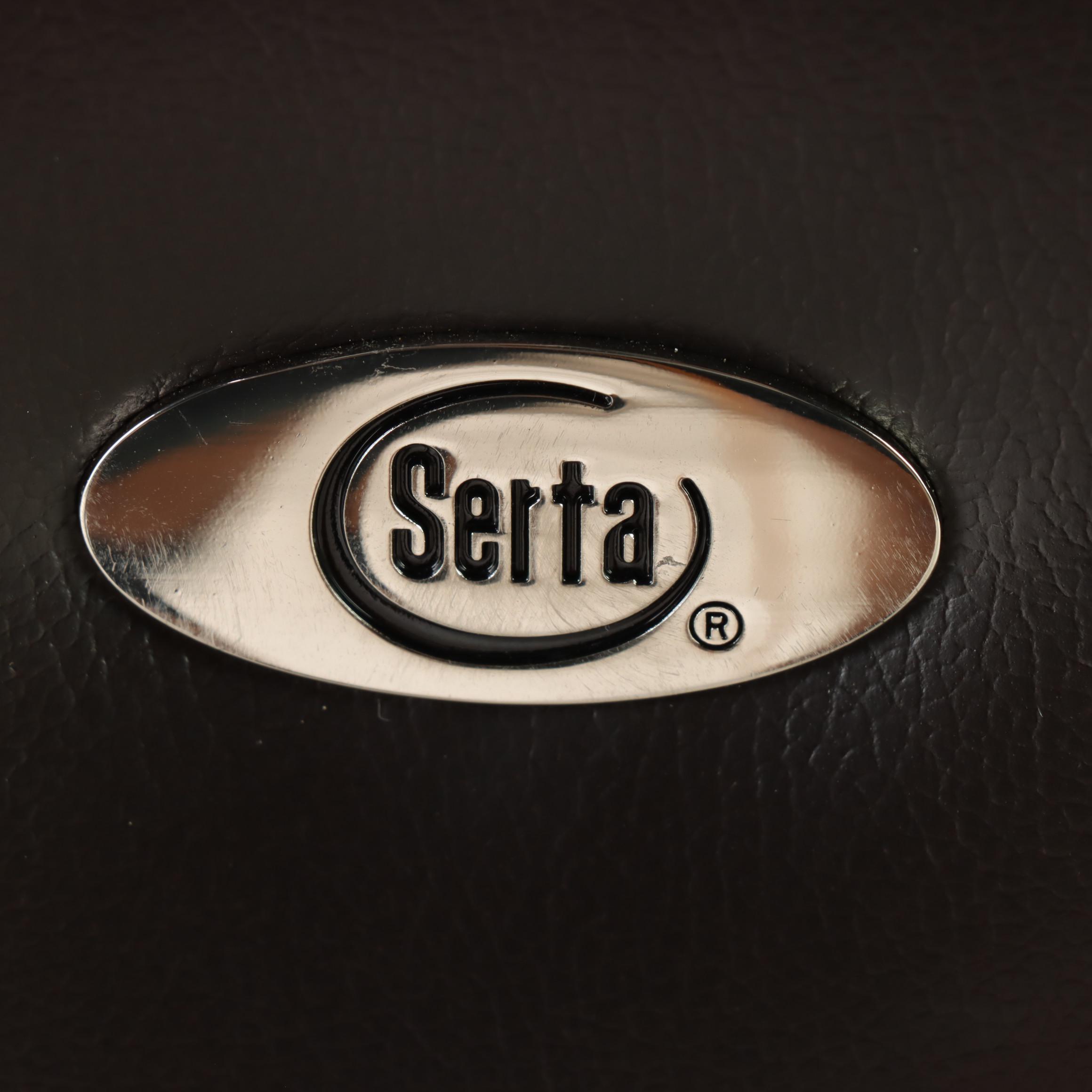 Serta Vinyl Upholstered and Chromed Metal Executive Armchair