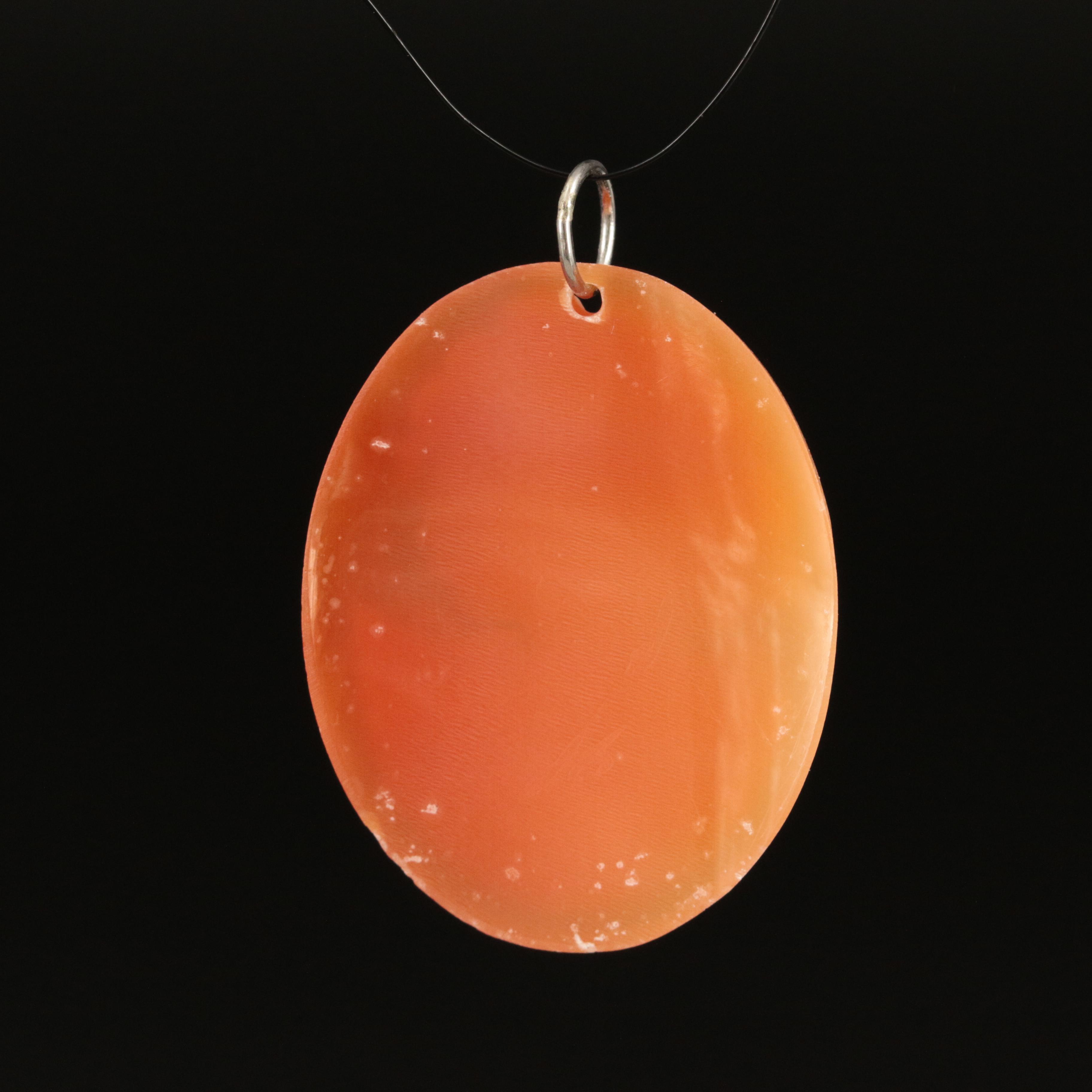 Shell Cameo Pendant with Platinum Bail