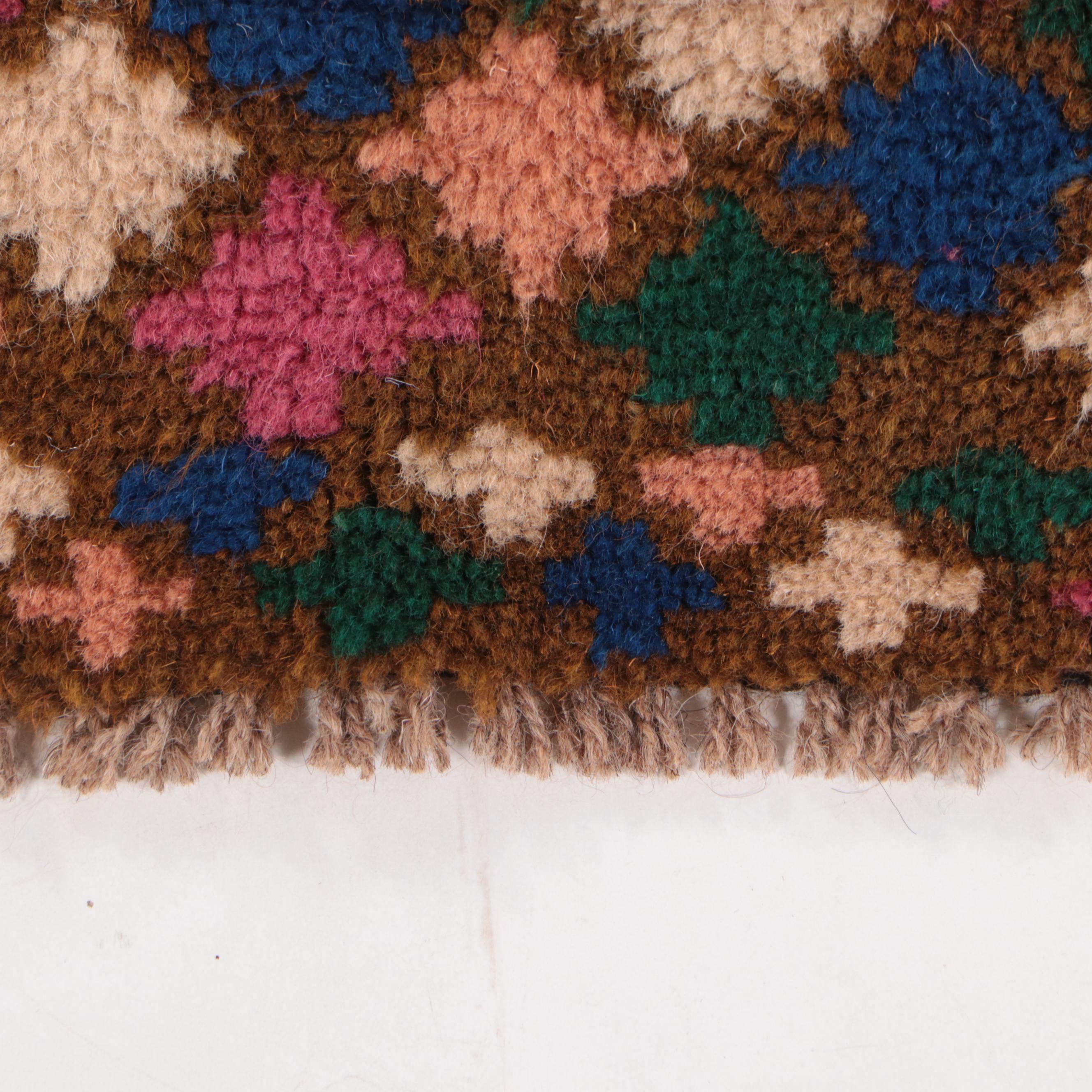 3'6 x 3'10 Hand-Knotted Afghan Baluch Accent Rug