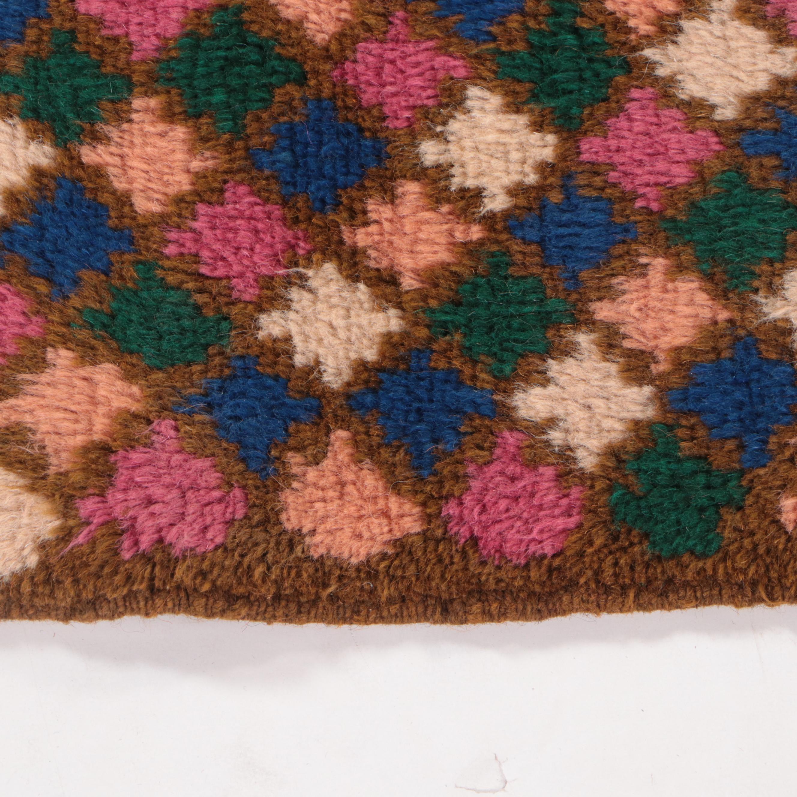 3'6 x 3'10 Hand-Knotted Afghan Baluch Accent Rug