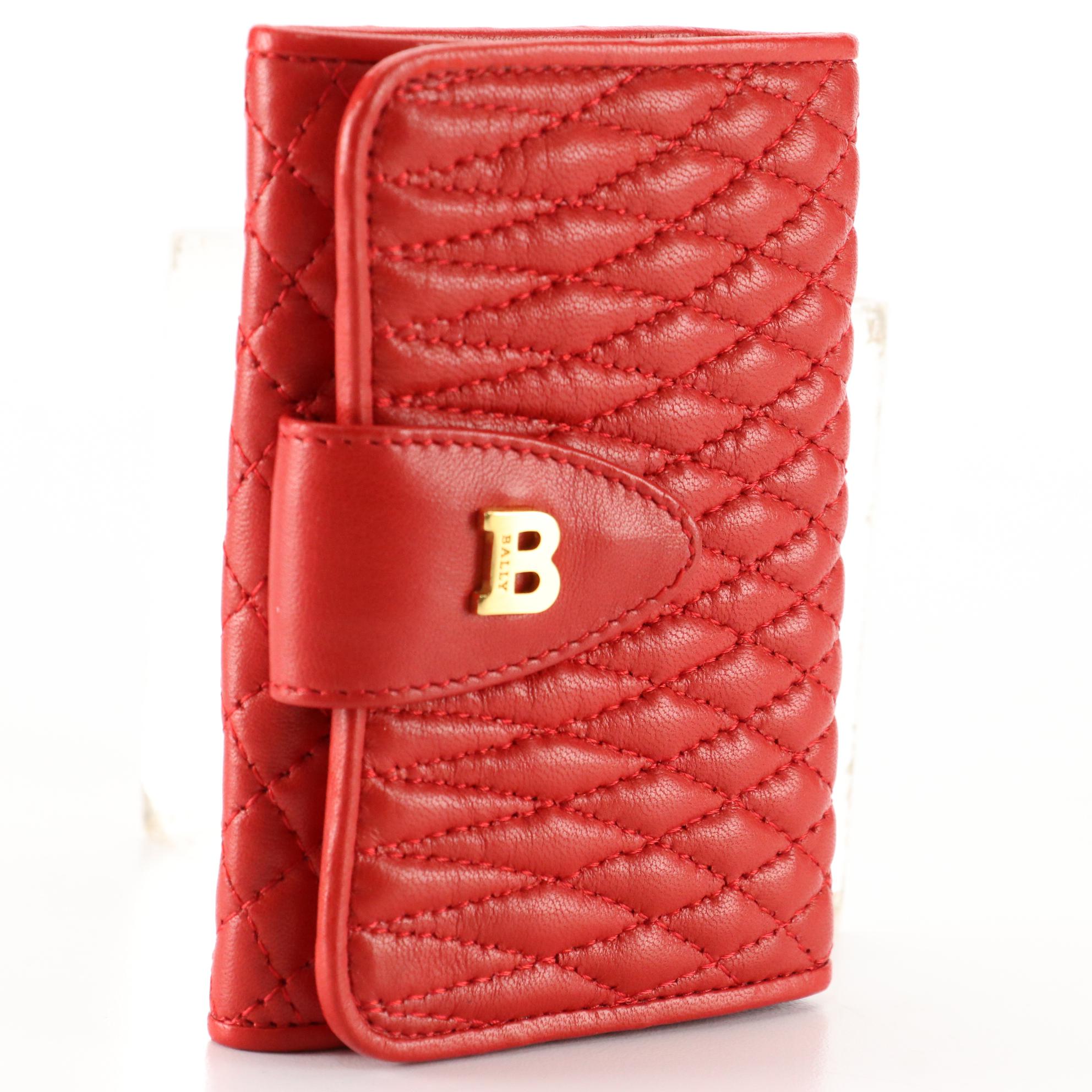 Bally Compact Wallet in Quilted Lambskin