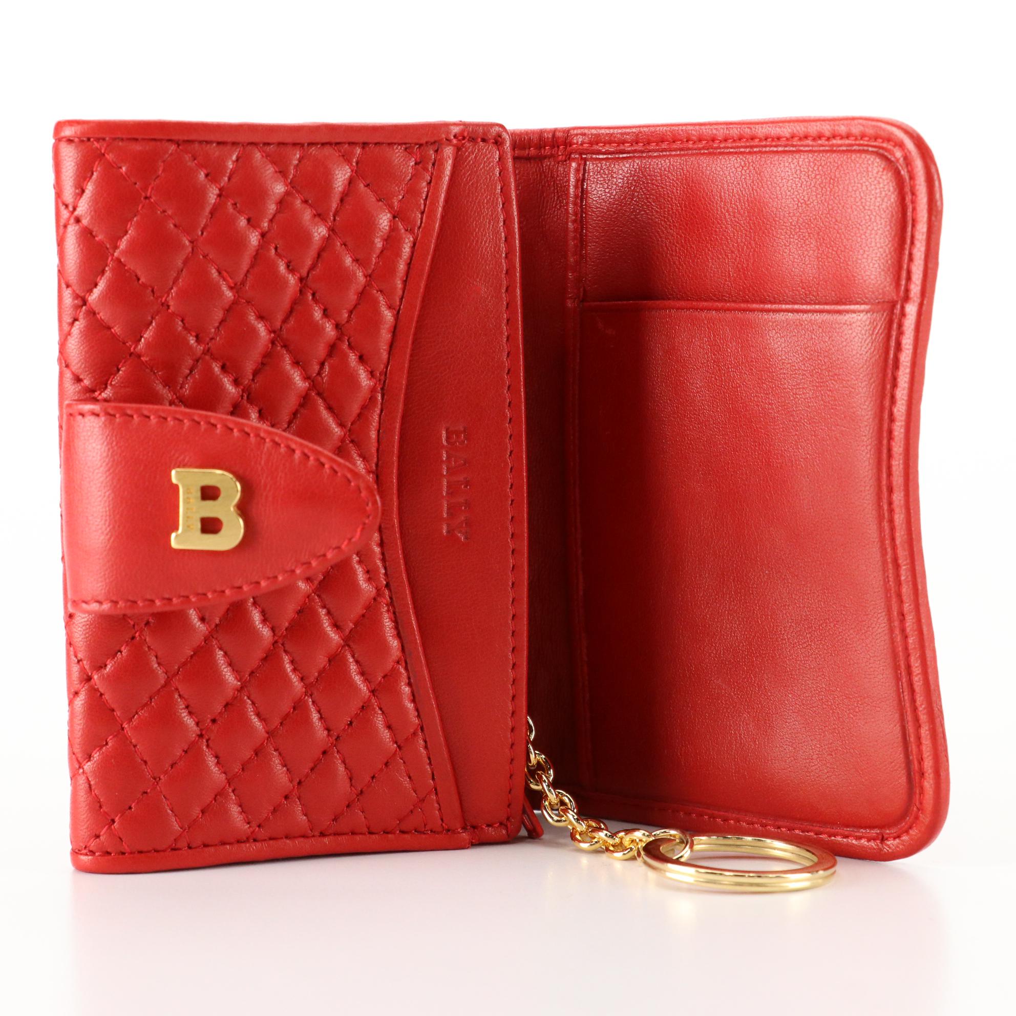 Bally Compact Wallet in Quilted Lambskin